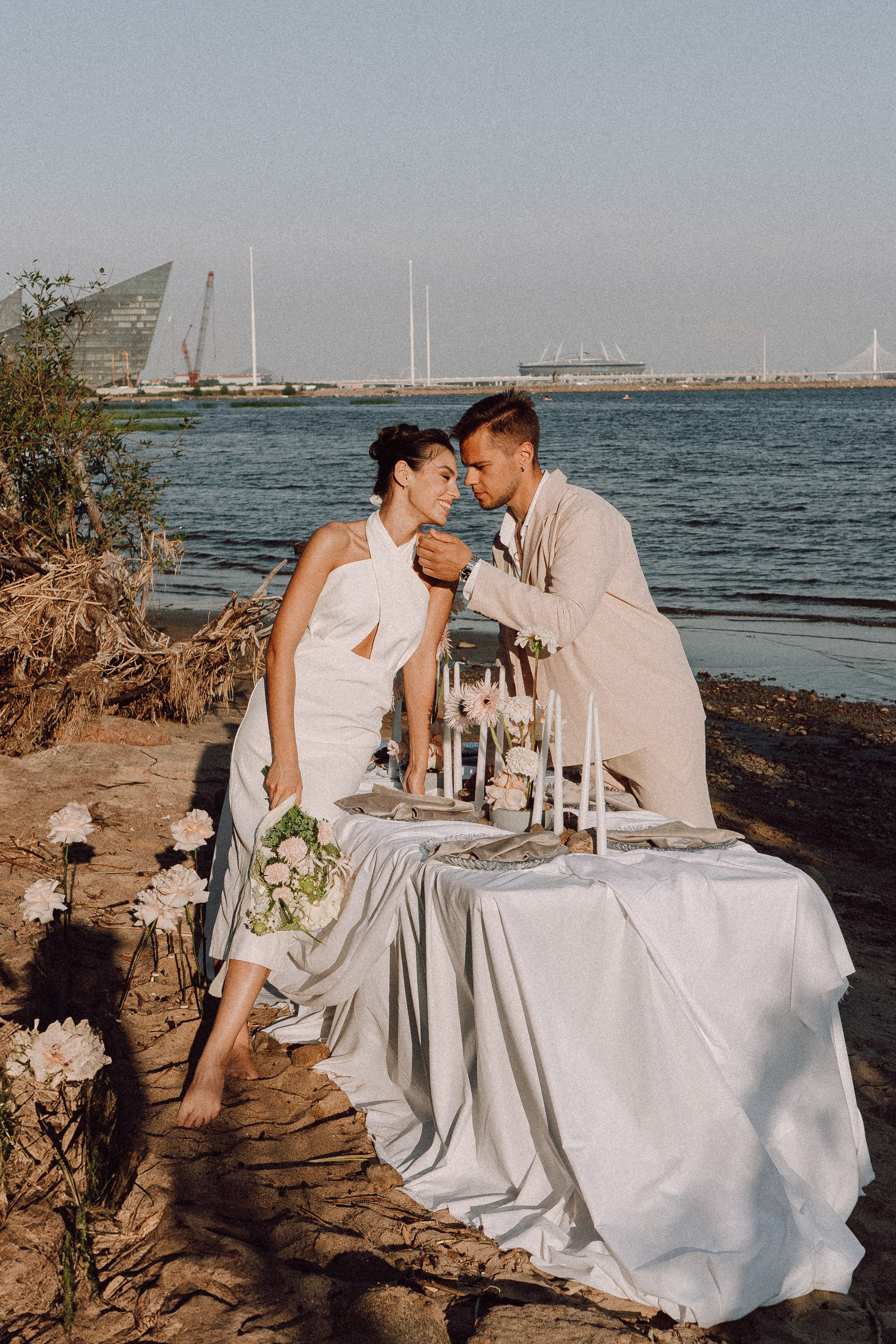 СВАДЕБНАЯ ФОТОСЕССИЯ ВЫЕЗДНОЙ ЦЕРЕМОНИИ (ФИНСКИЙ ЗАЛИВ). Профессиональный фотограф, Санкт-Петербург — Виктория Богомолова