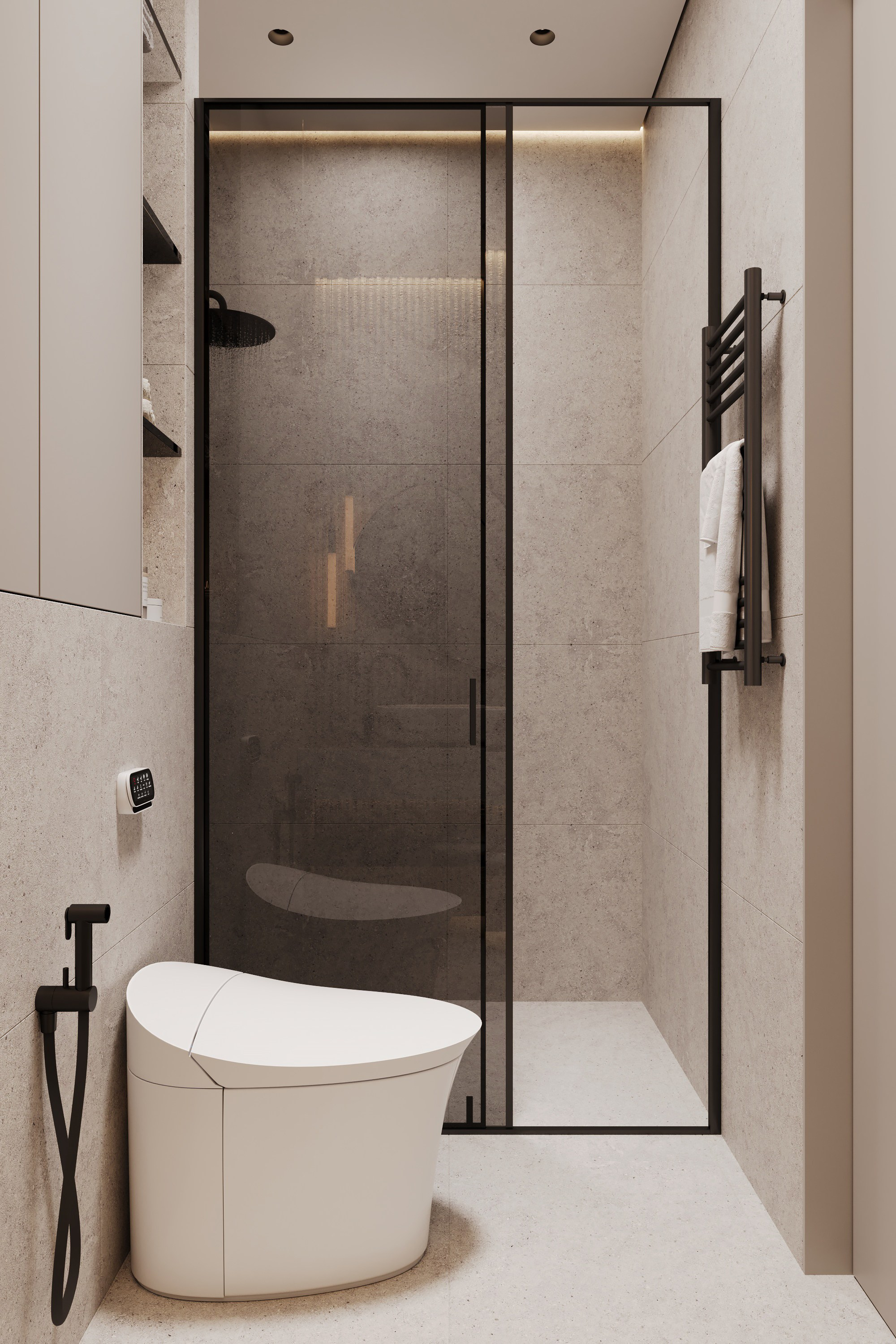 Bottle and Beige. Дизайн интерьера | 3D визуализация | Миланская Марина