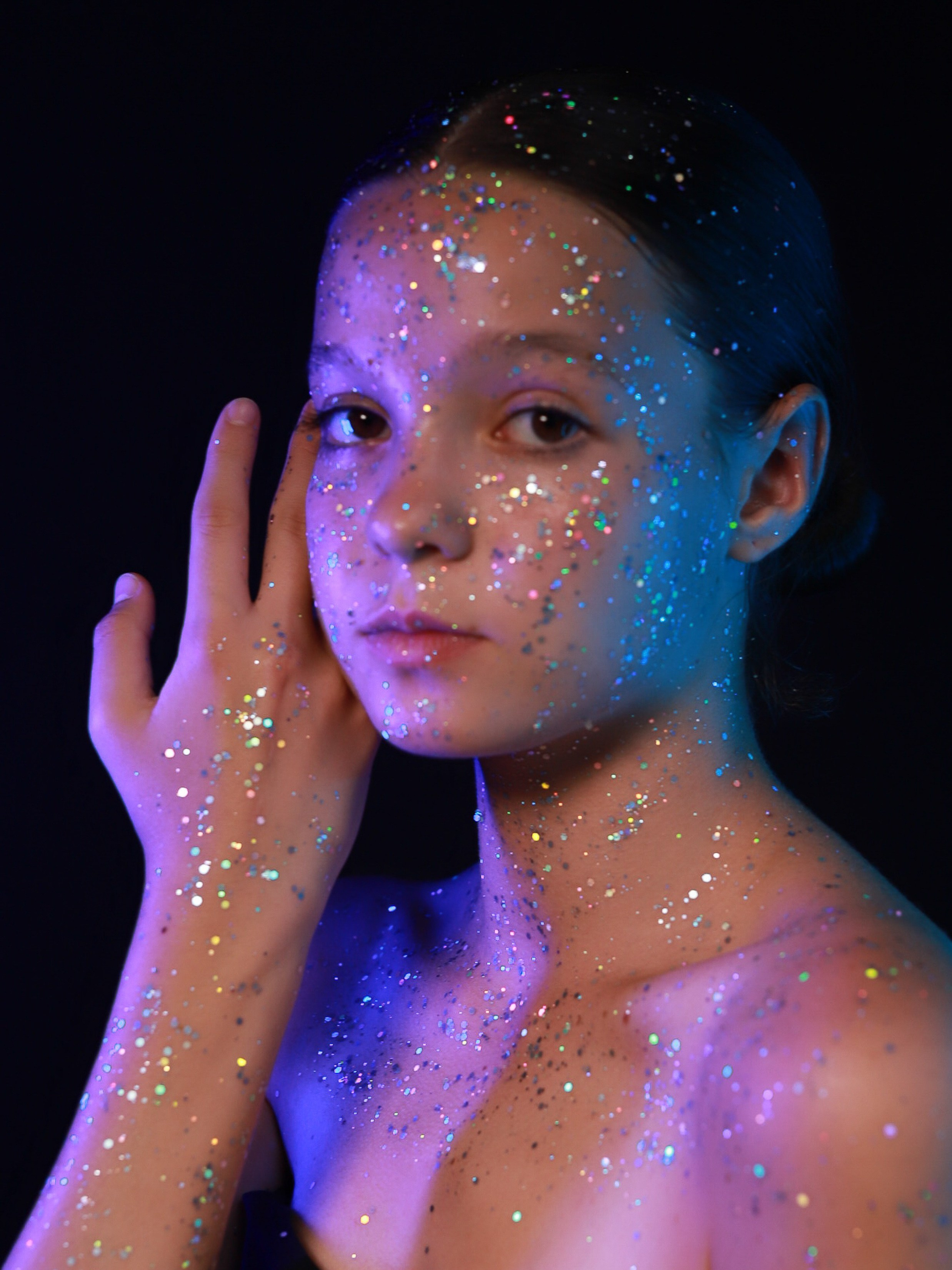 Портреты с глитер. Фотограф Юлия Мальцева