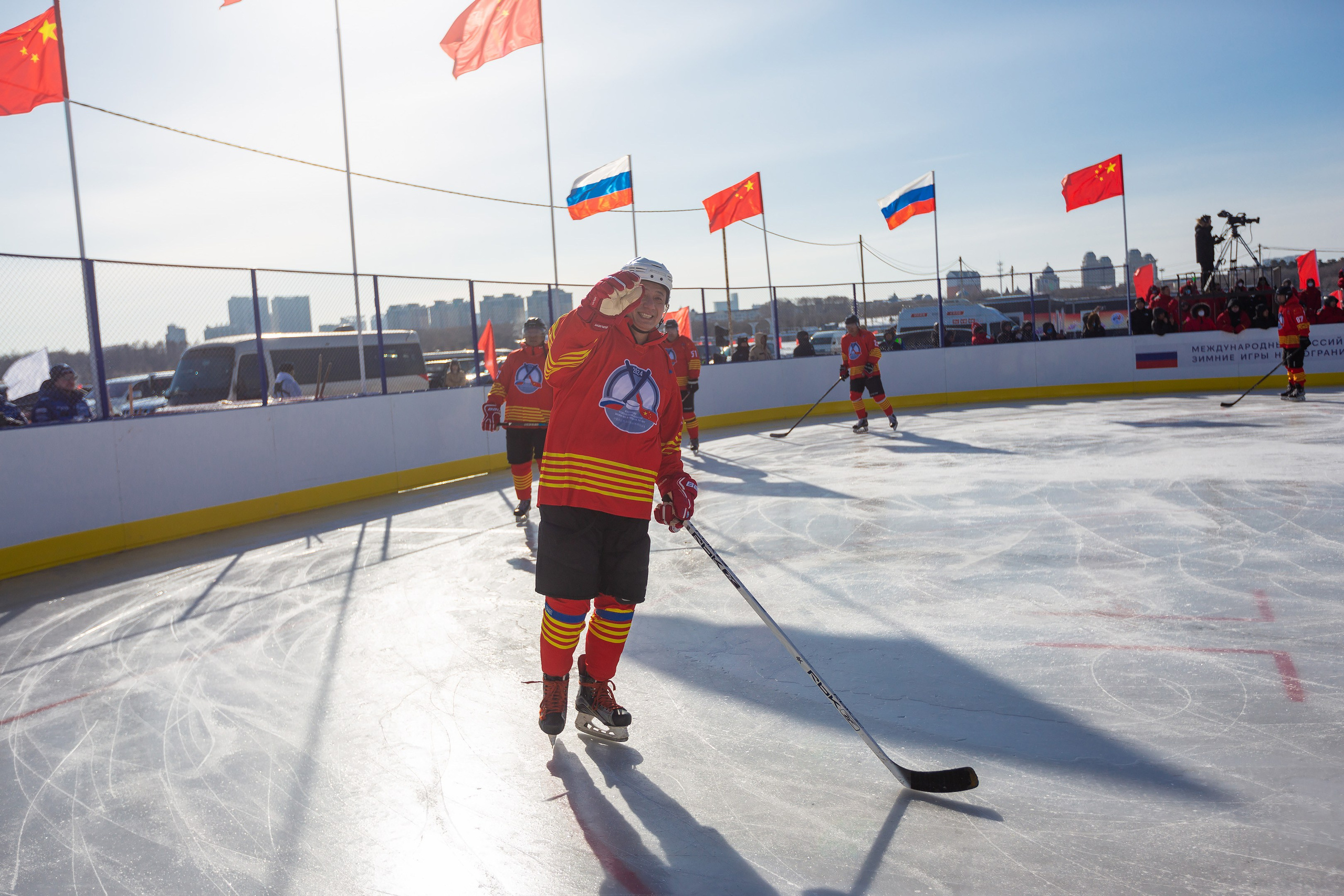 Хоккей и гонки на Амуре (Россия — Китай). Фотограф Эдуард Глок в г. Благовещенске Амурской области