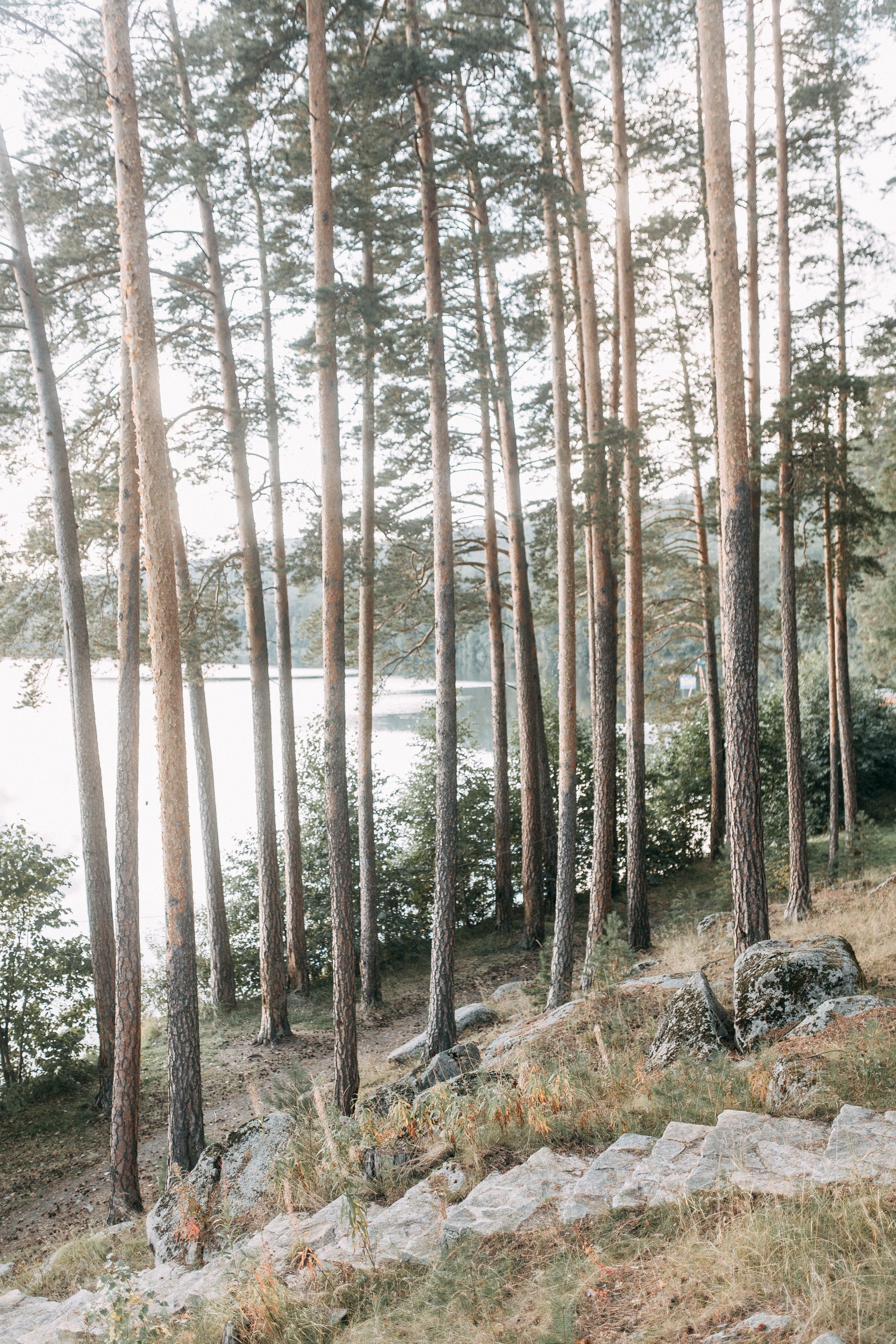 Закатная съемка на озере Тургояк