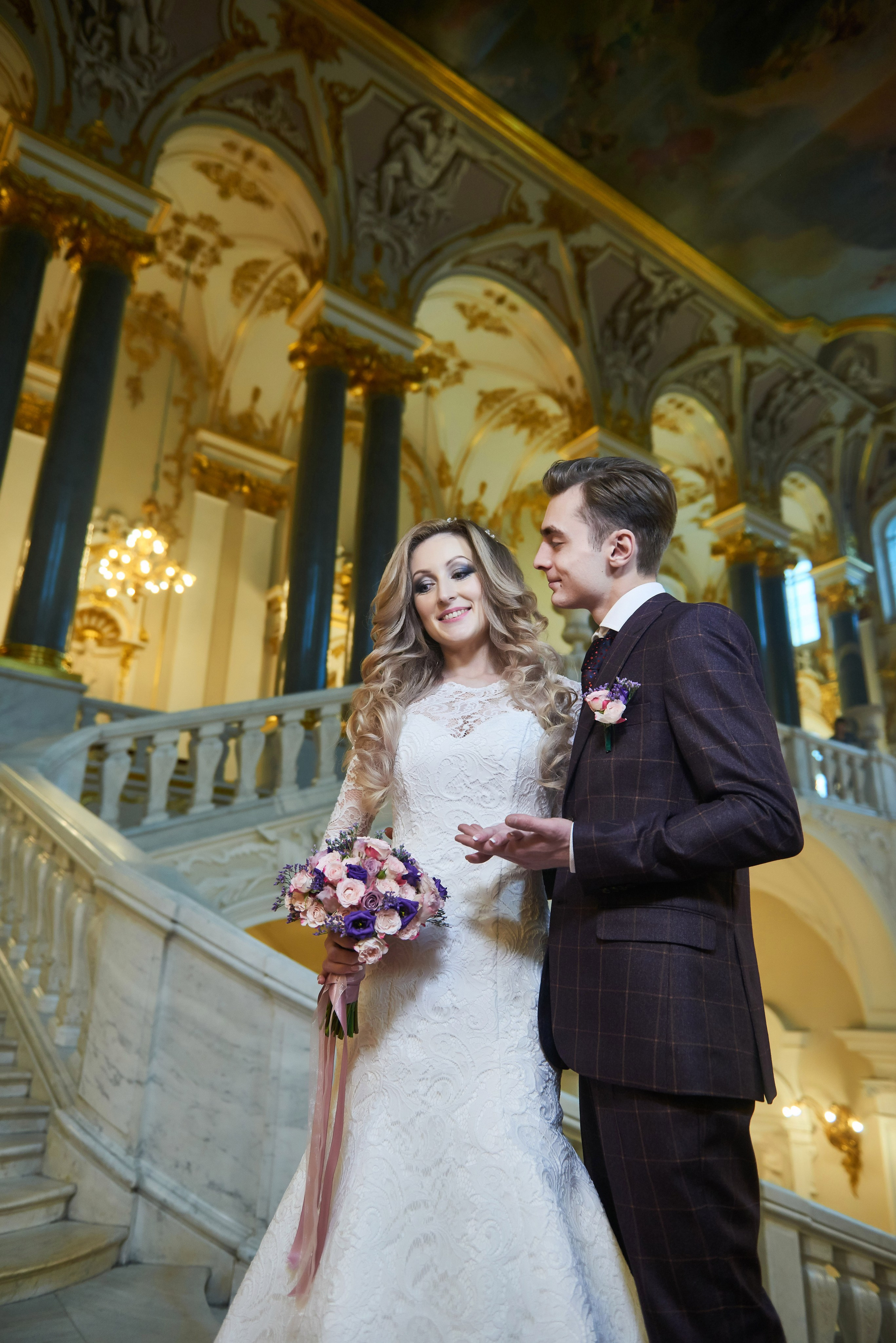 Илона и Андрей (фотосессия в ночном Эрмитаже). Портретный, семейный и свадебный фотограф в Санкт-Петербурге и в Пушкине Ширяев Денис