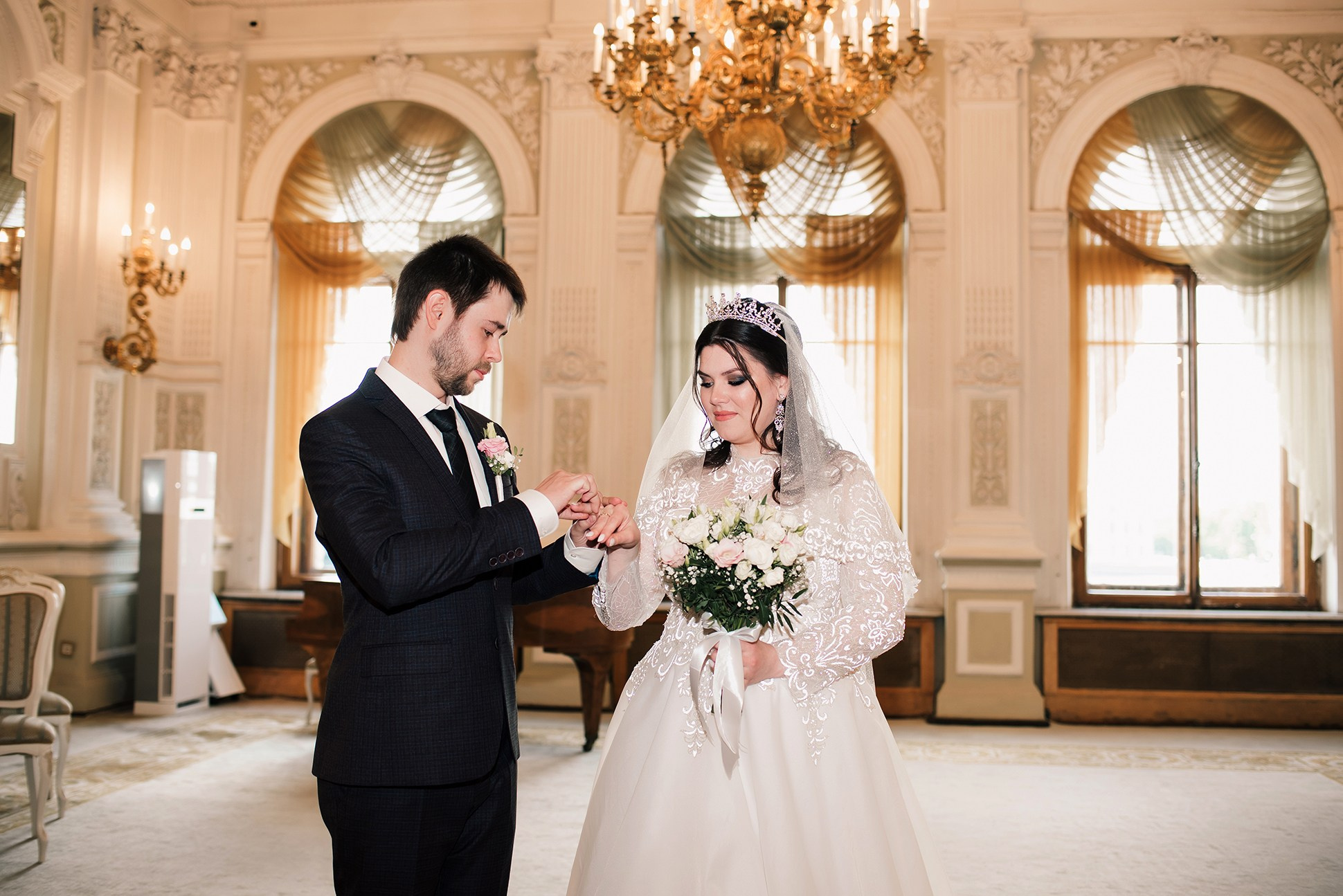 Алина и Илья. Свадебная классика. Семейный и Свадебный фотограф. Санкт-Петербург. Пушкин