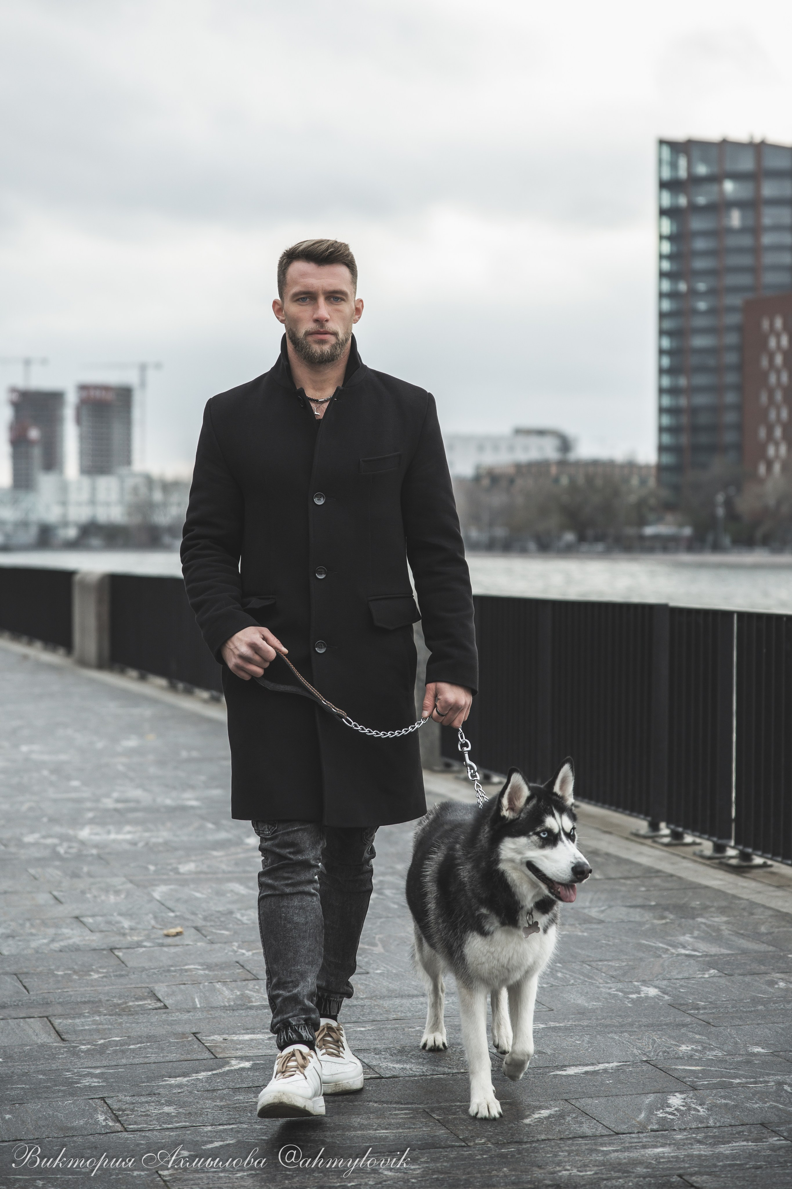 Прогулка с Хаски (Сергей). Виктория Ахмылова. Фотограф в Москве