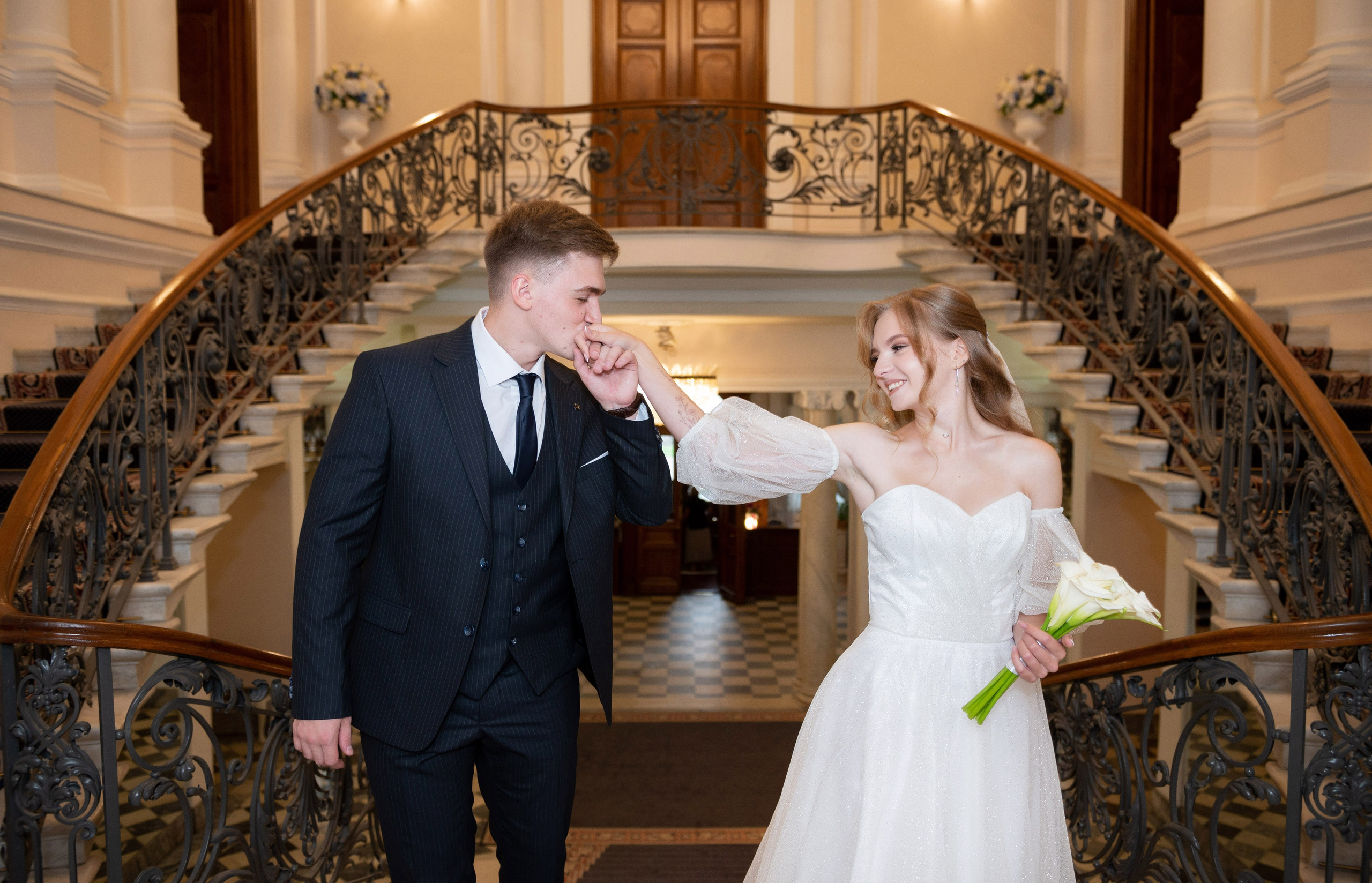 Анастасия и Михаил (Второй Дворец Бракосочетания на Фурштатской улице 52, фотосессия в Таврическом парке). Портретный, семейный и свадебный фотограф в Санкт-Петербурге и в Пушкине Ширяев Денис