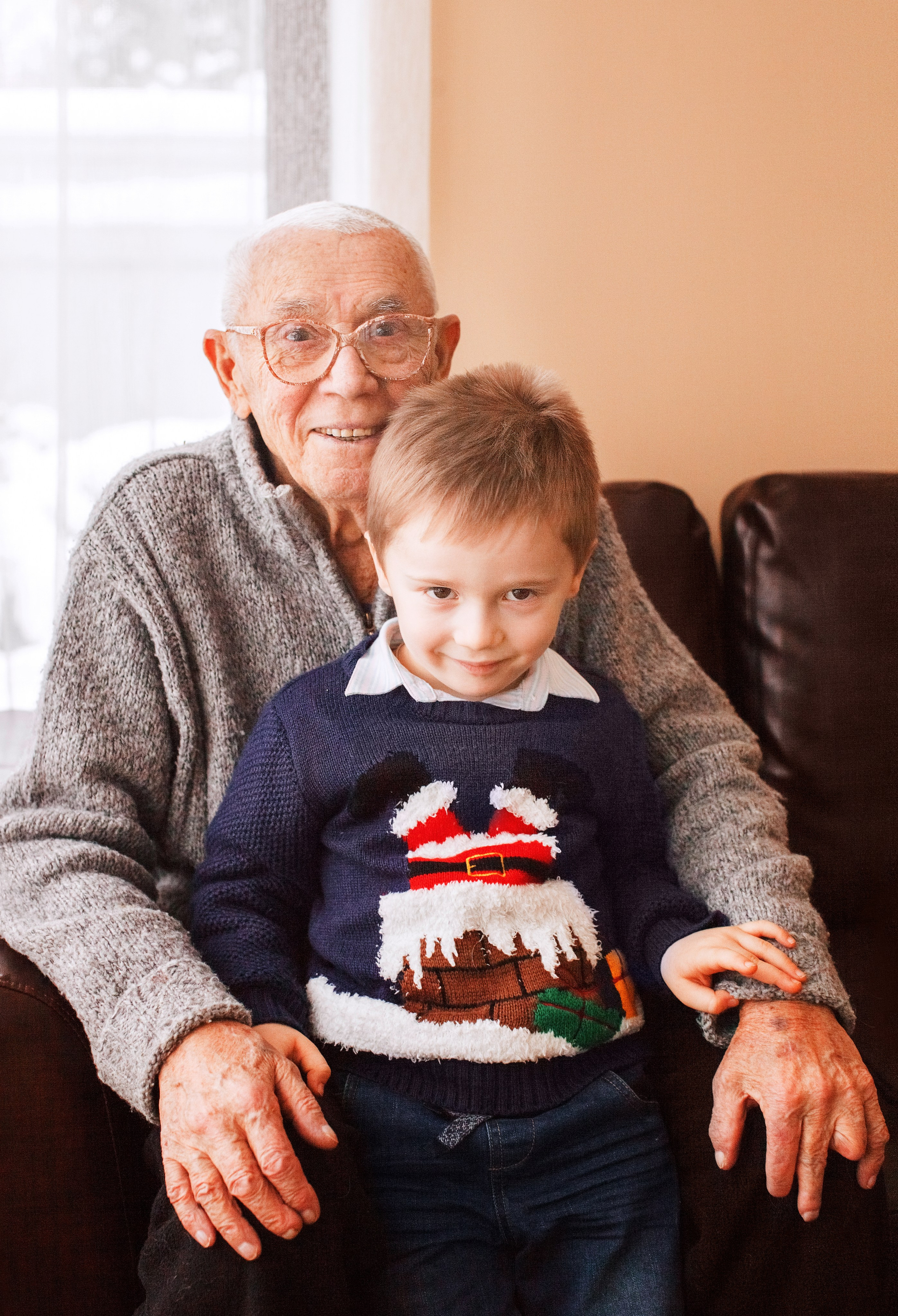 Олег Анофриев с внуком. Детский и семейный фотограф Зоя Павкина
