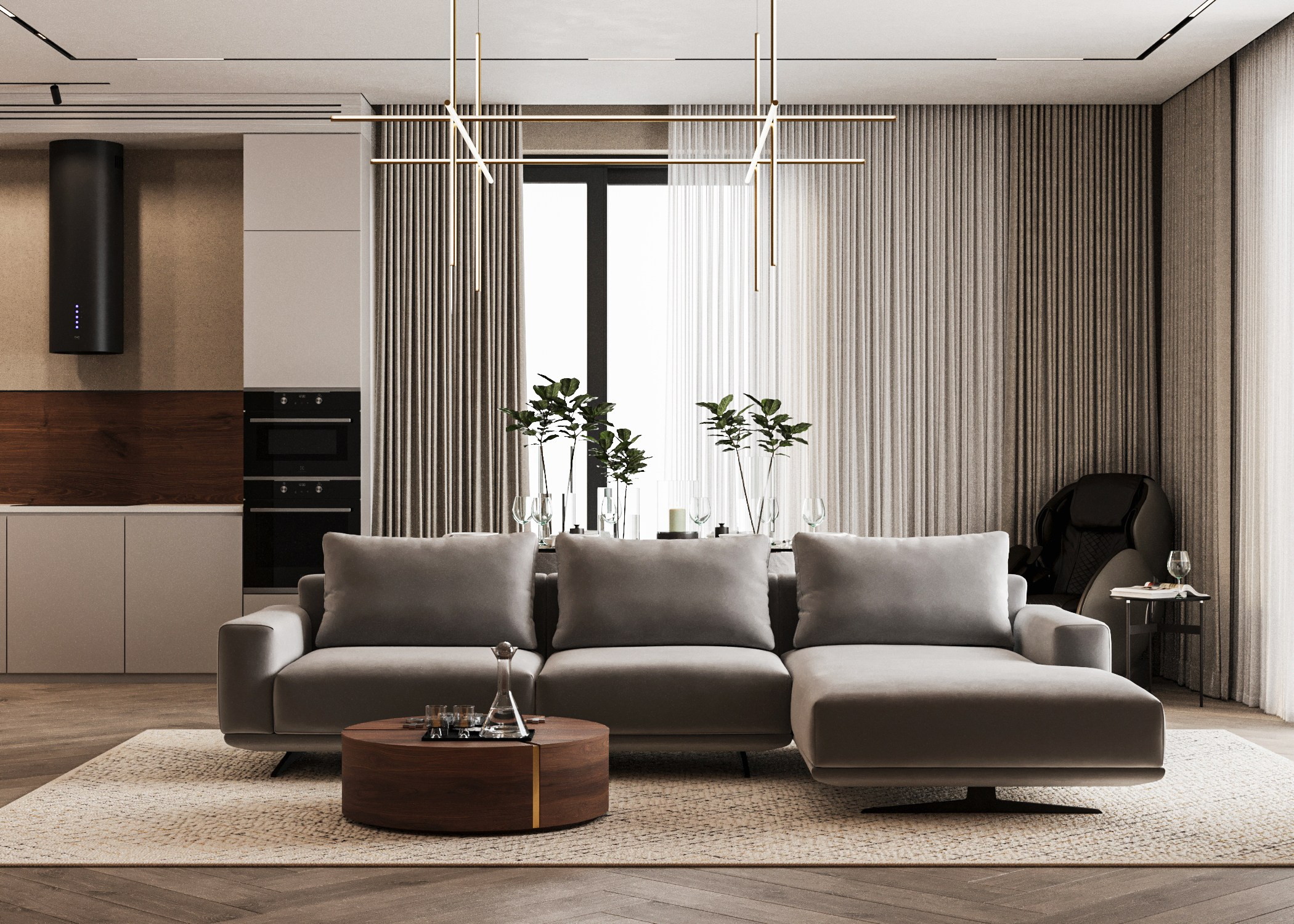 Дизайн загородного дома, Симферопольский р-н, Мирное — 170 м², 2024. Расим Селяметов — дизайн интерьера в Крыму