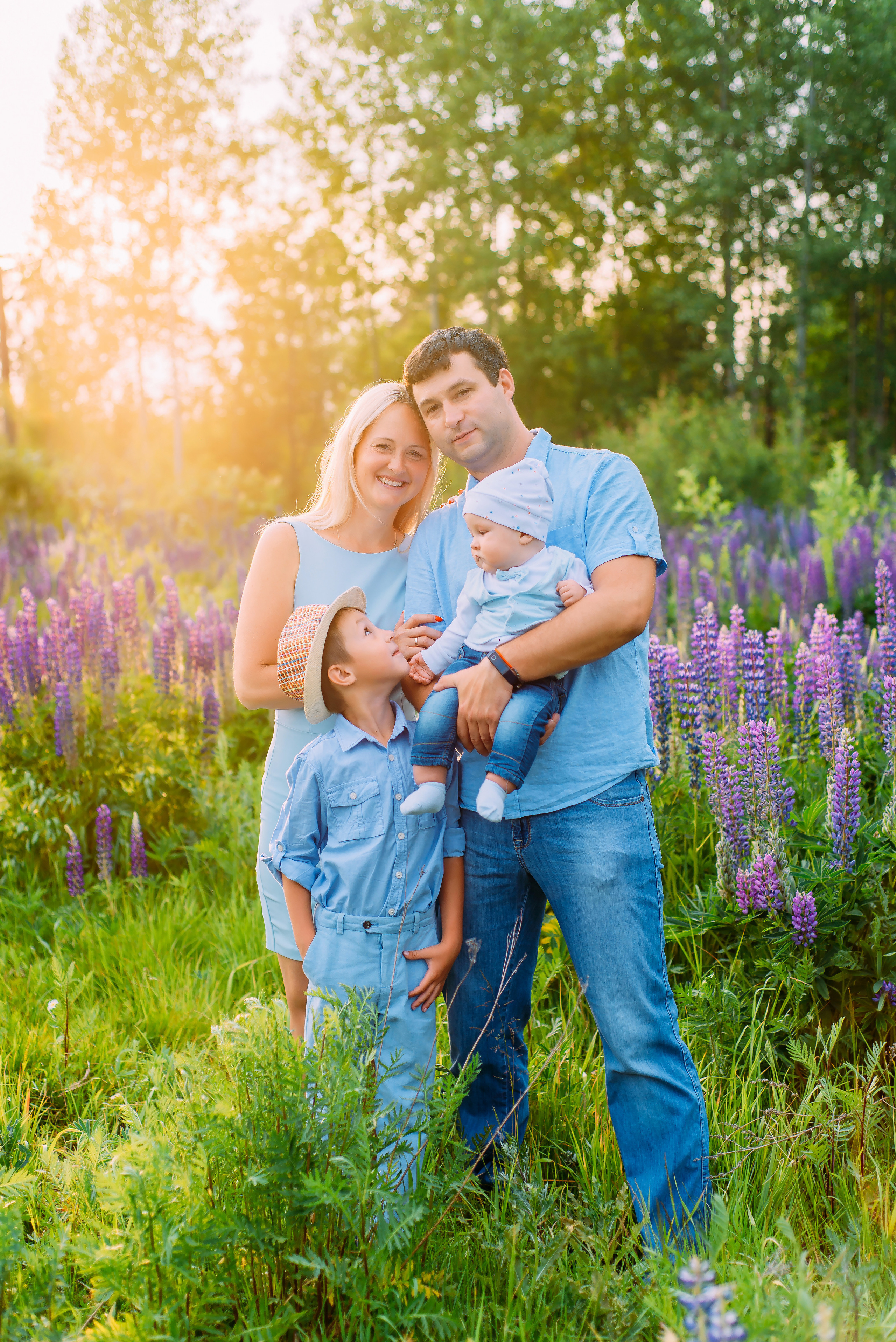 Ольга с семьей. Детский и семейный фотограф Эльмира Веселова