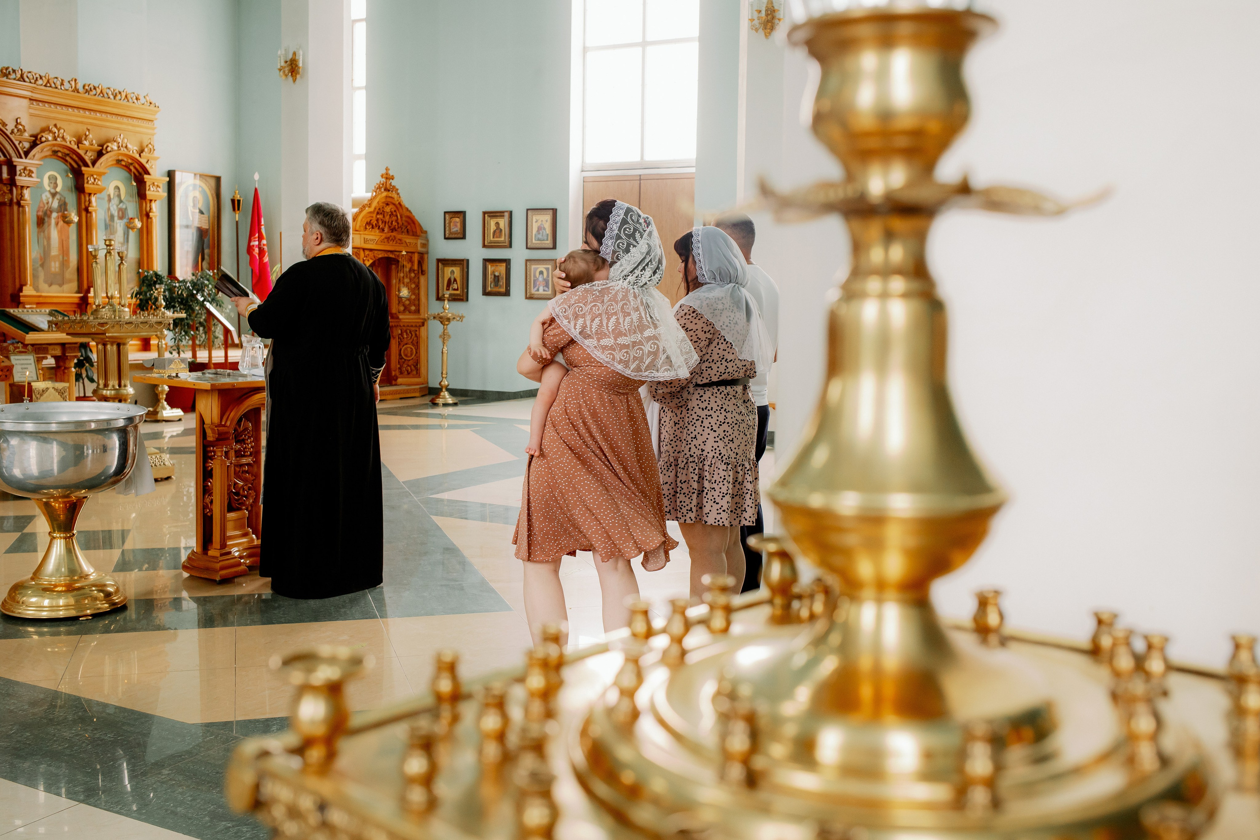 Крещение. Город Гулькевичи. Свято-Троицкий Храм. Свадебный фотограф Кропоткин Краснодар