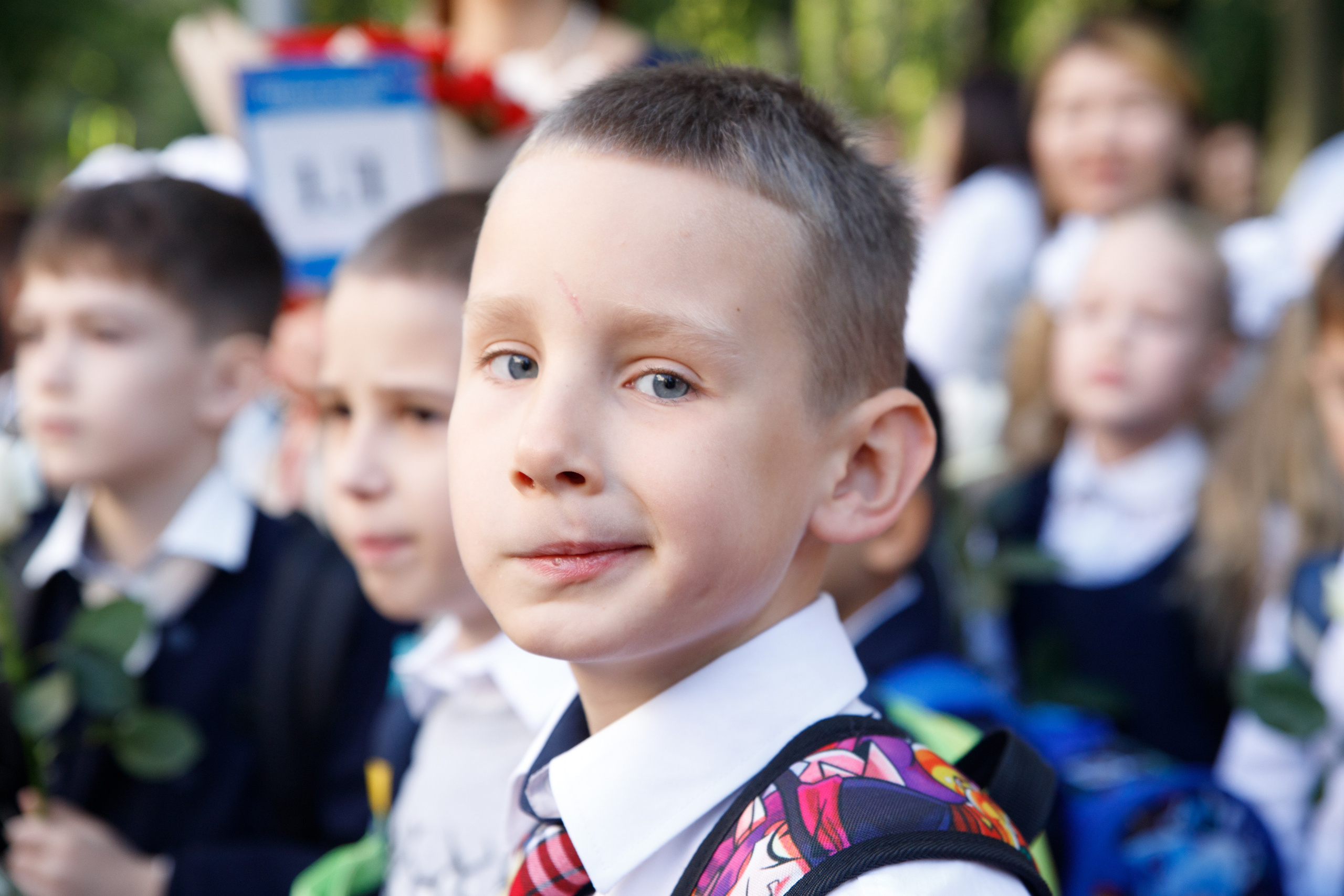 Репортажная съемка первого сентября для первоклассников. Семейный и школьный фотограф в Москве Анна Ткач