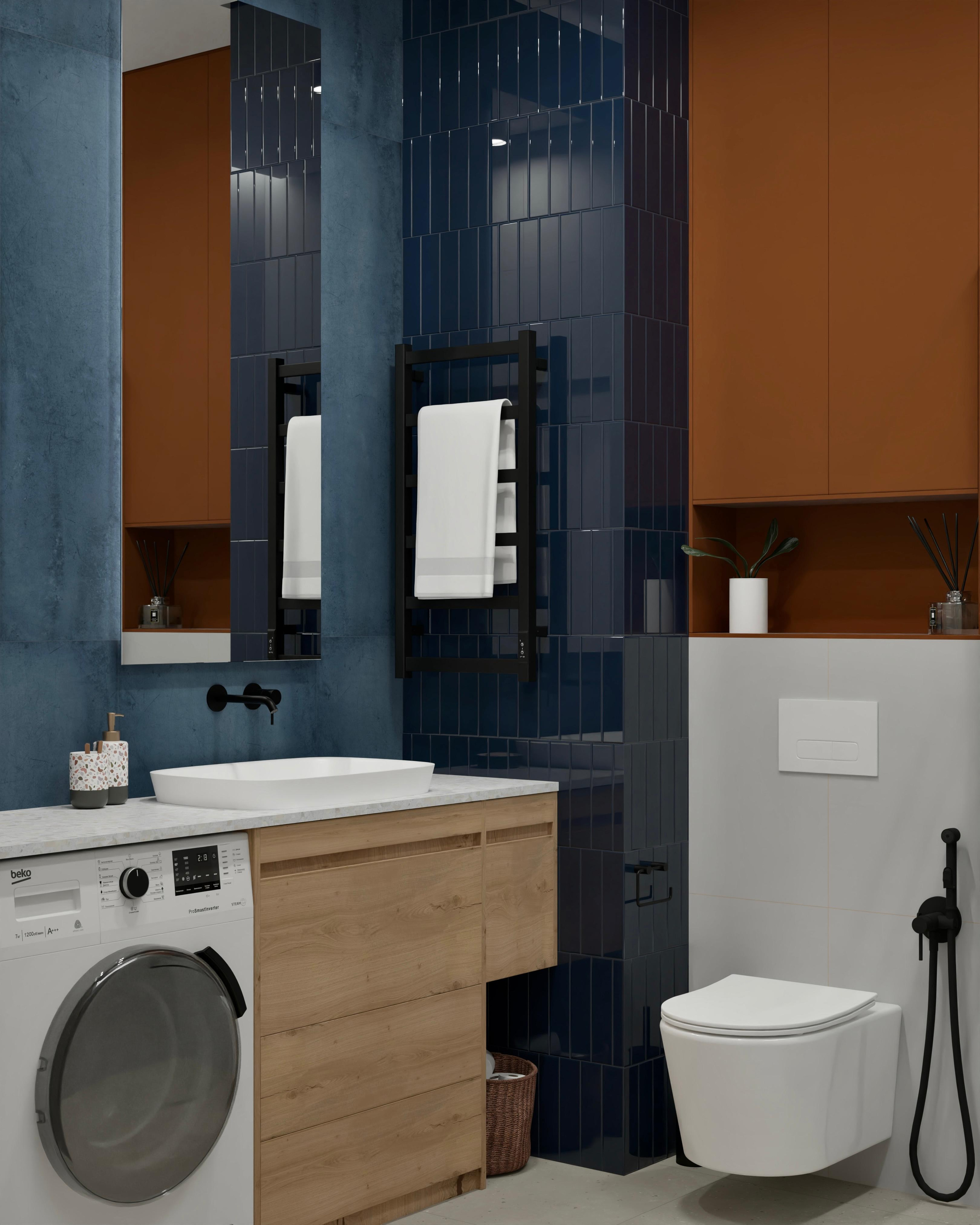 Ванная в студии (вариант I). DMDesign — студия дизайна интерьеров