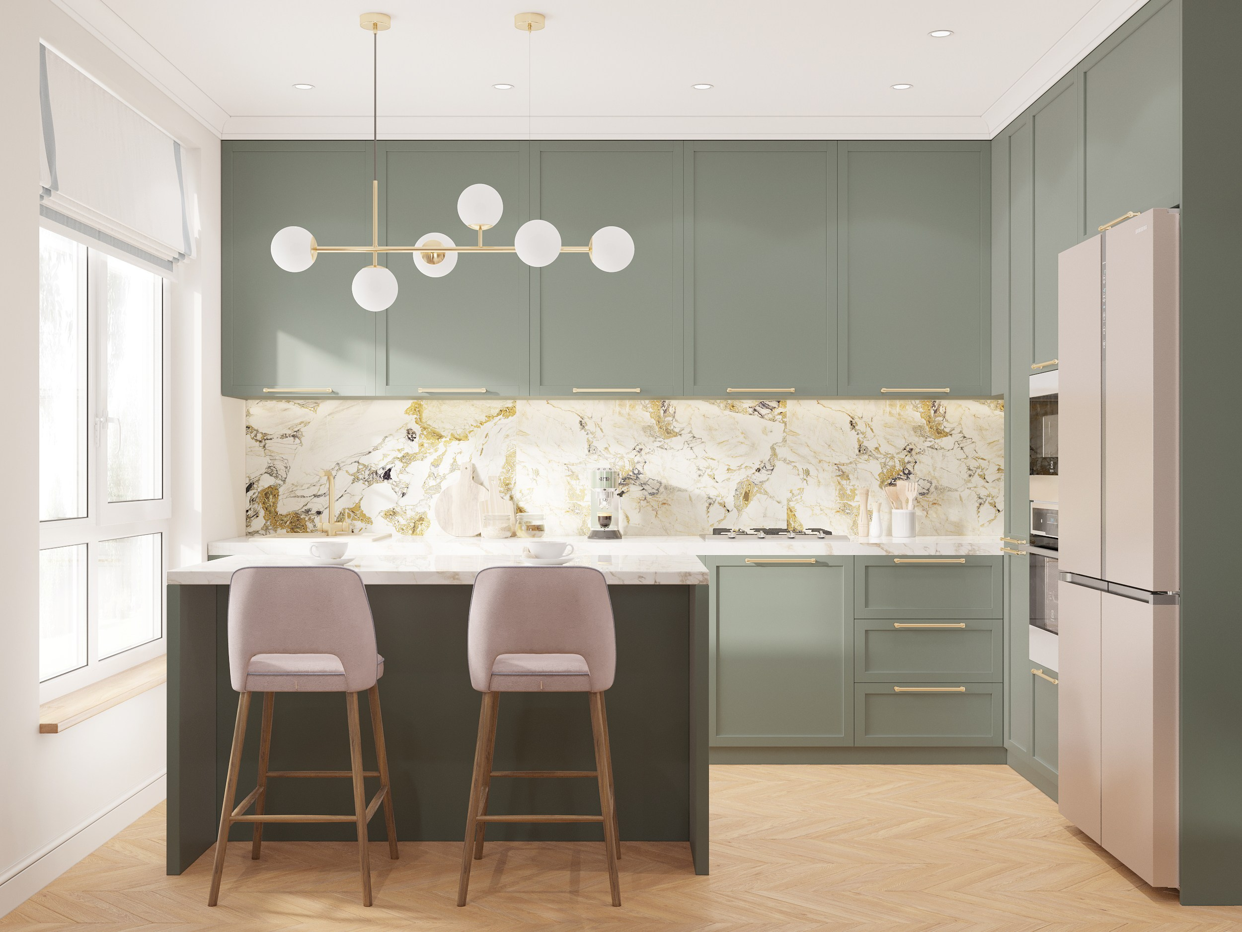 КУХНЯ-ГОСТИНАЯ В ЧАСТНОМ ДОМЕ. Руди Мария. Дизайнер интерьера