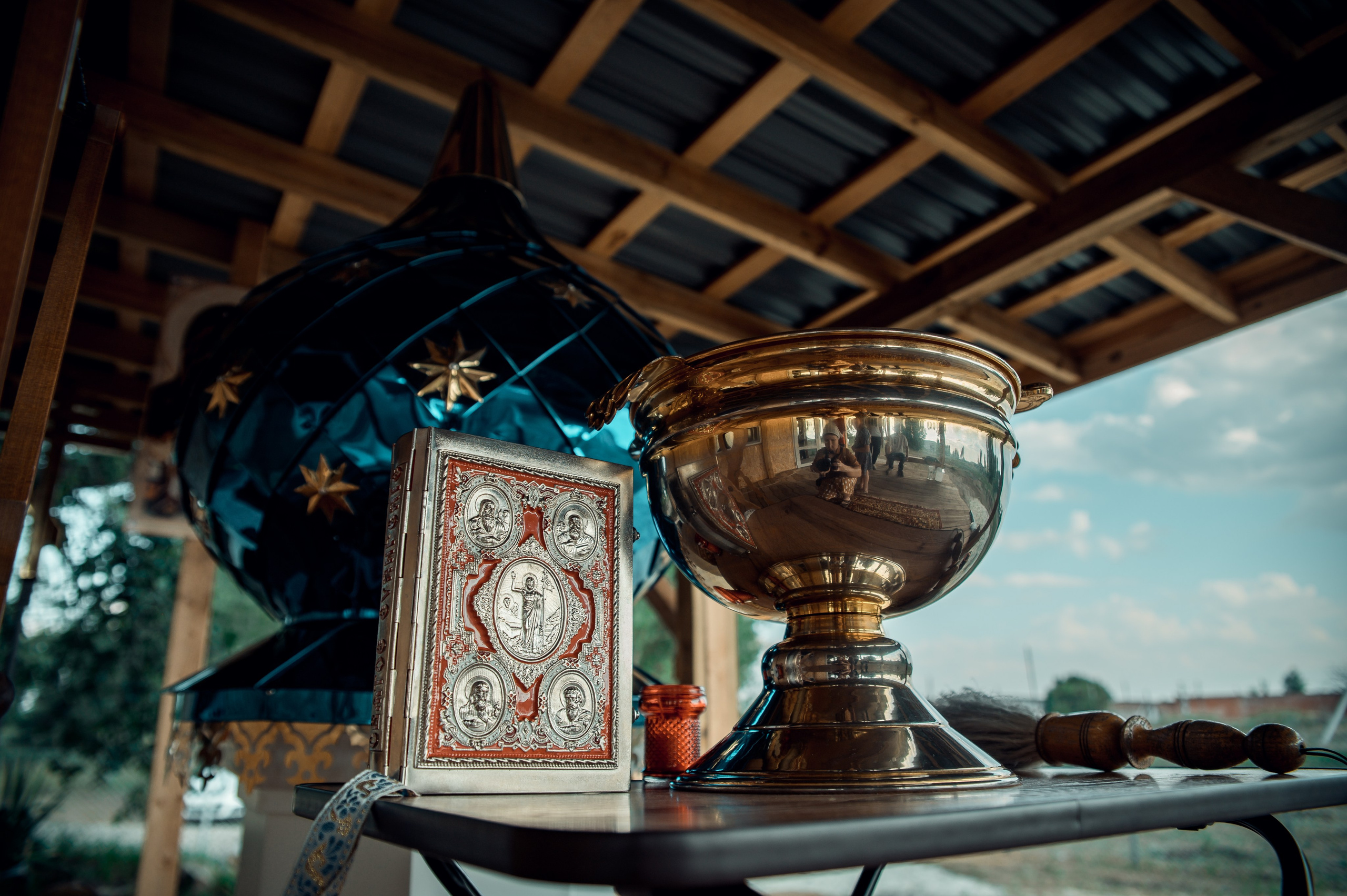 Освещение купола в храме Казанской иконы Божьей Матери х. Закутский. Церковный, семейный и репортажный фотограф Волгоград, Волжский