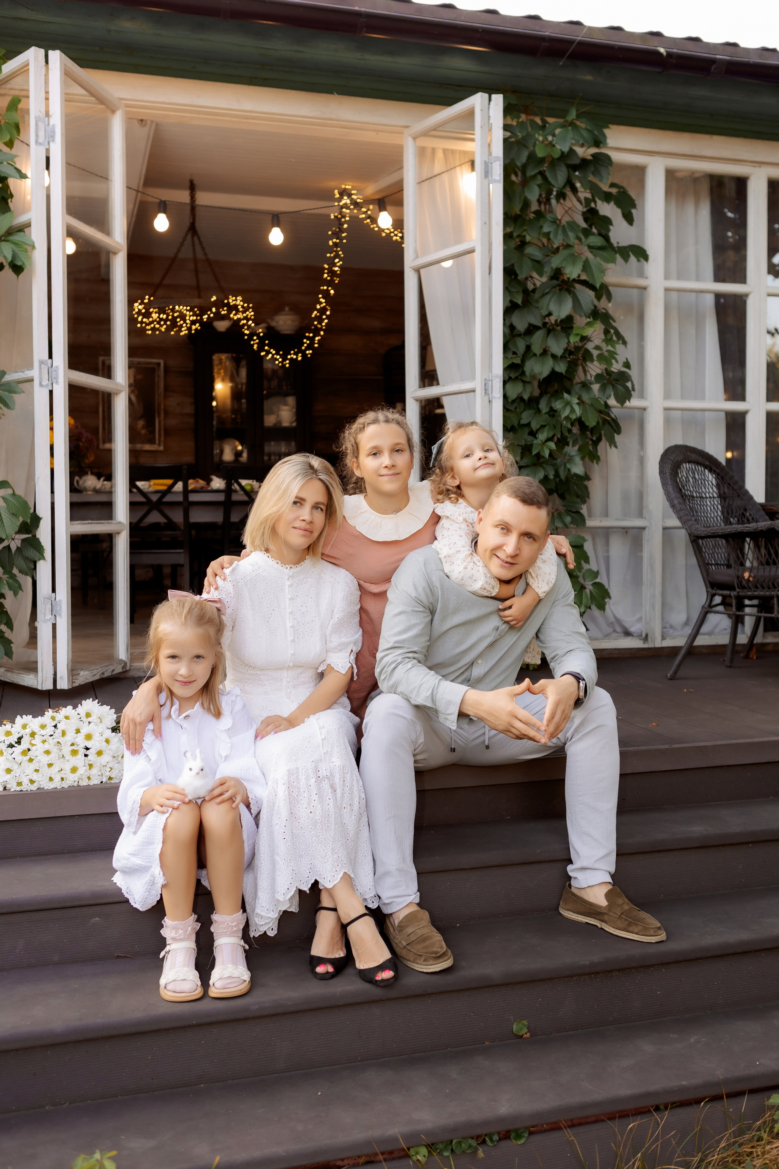 Семейная фотосессия на веранде. Зотова Алена — семейный и женский фотограф в Зеленограде
