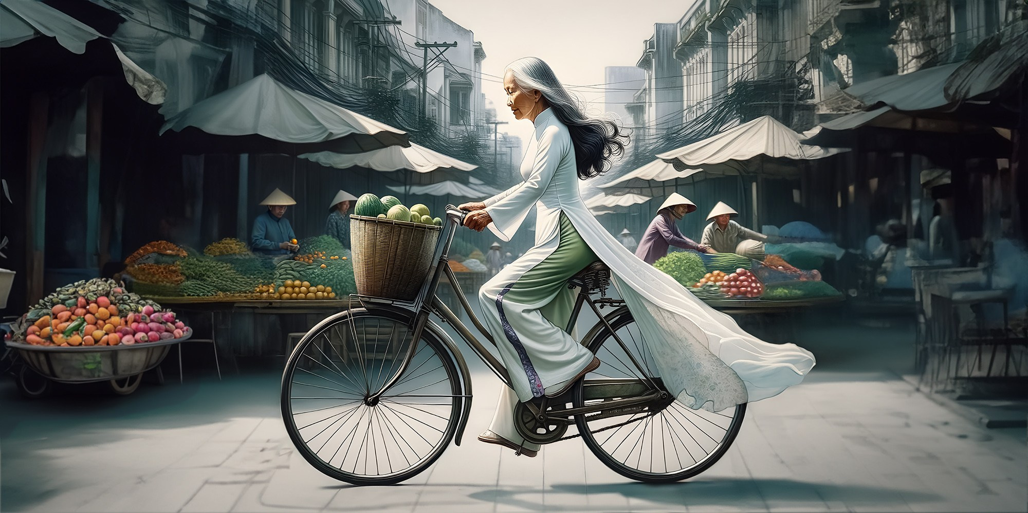 “On Sunday” Digital art for interior — asian style. AI Photo Retoucher and Image Restorer Zhanna Ognivo