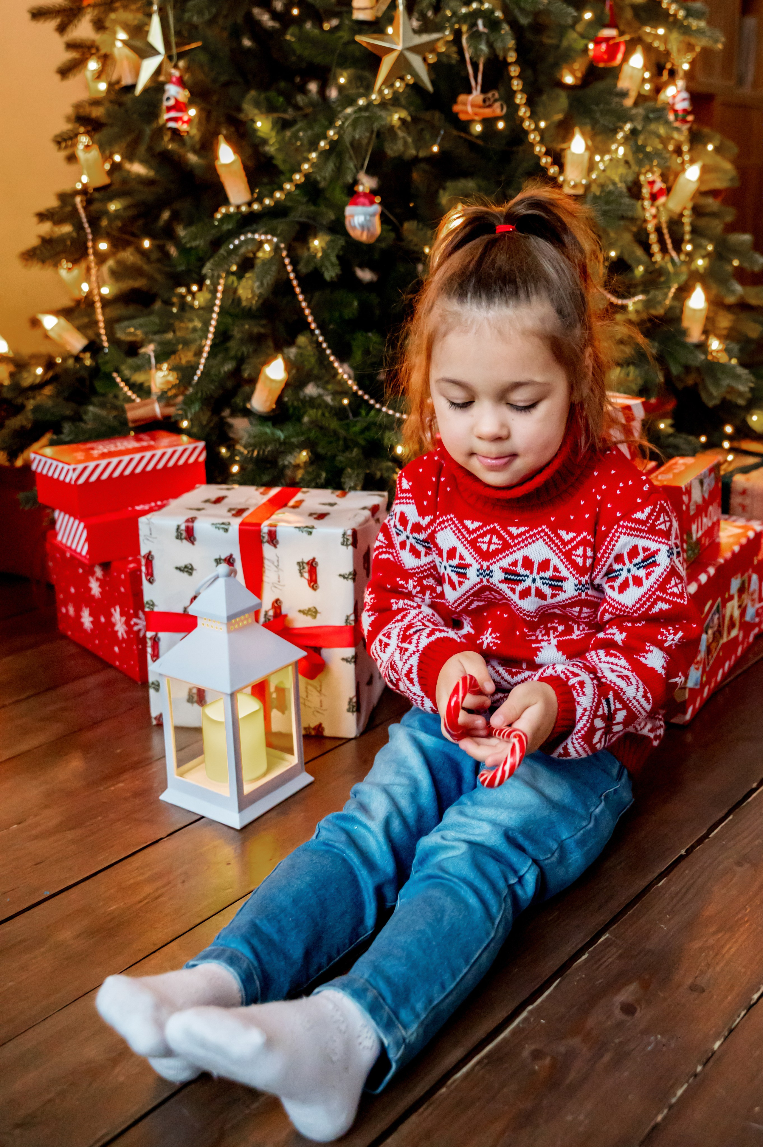 Новогодняя съёмка для мамы и дочки