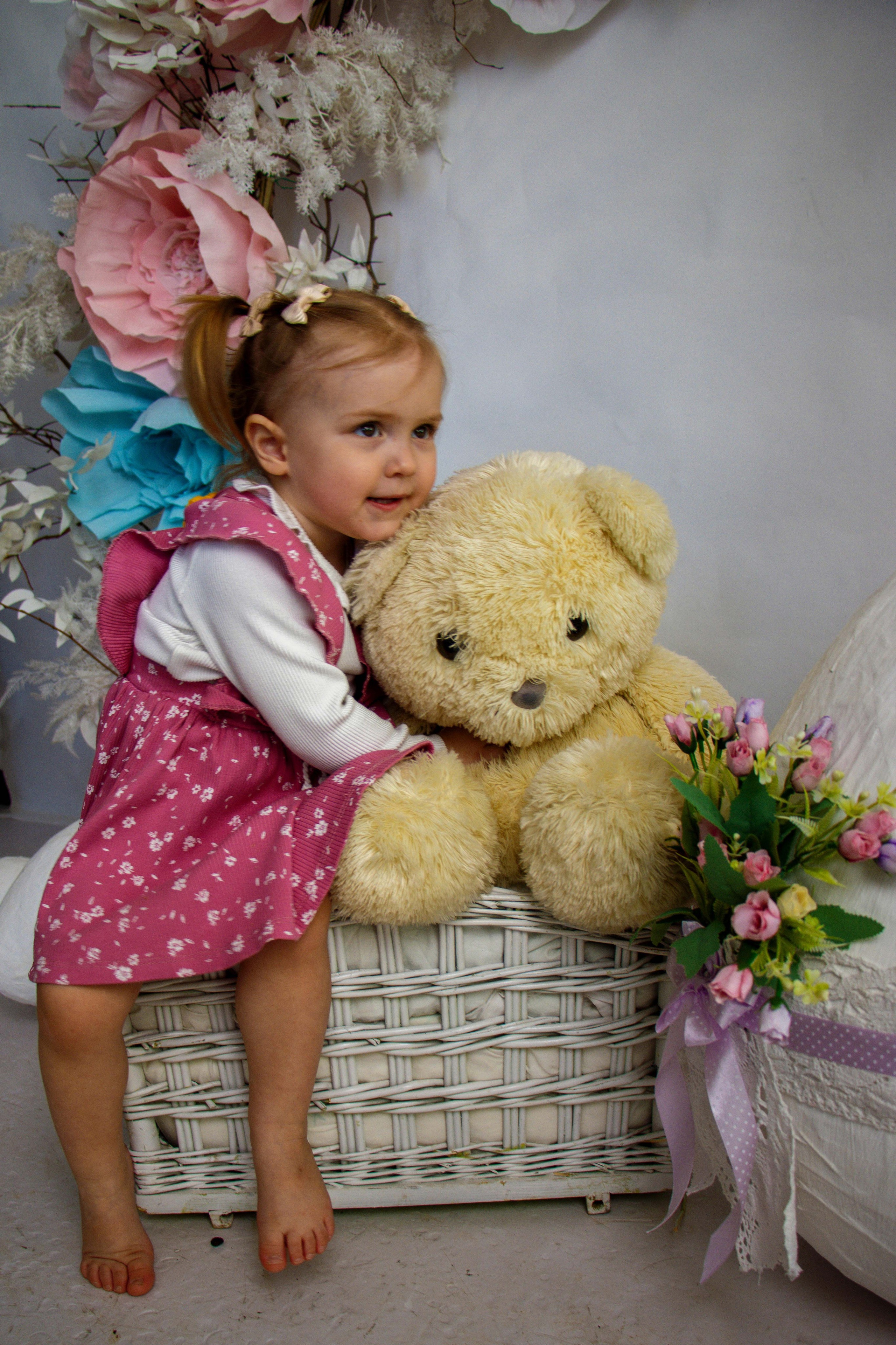 Малышка с мишкой. Фотограф Татьяна Матрос