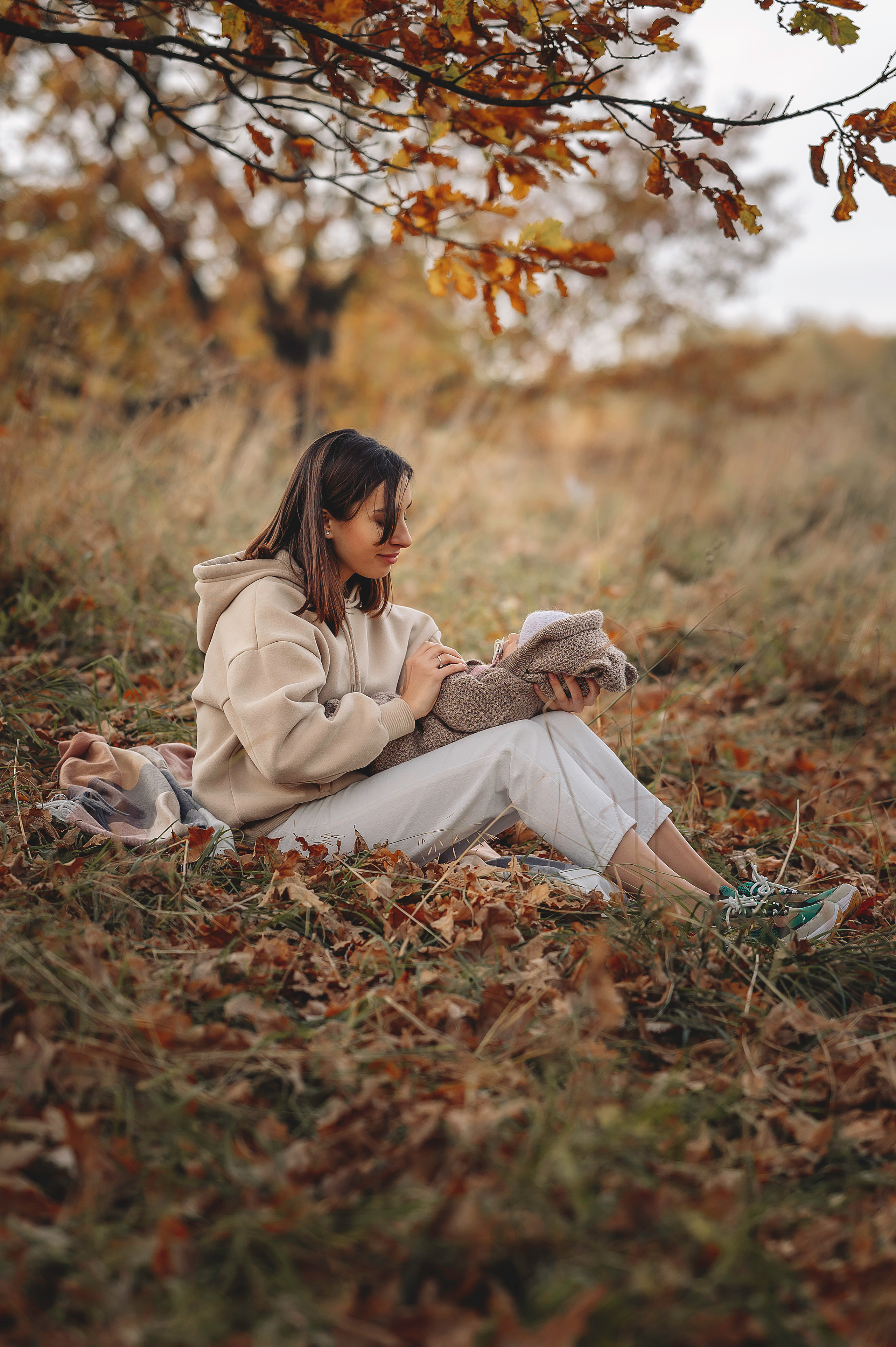 Осенняя прогулка в парке с малышом. Контент-фотограф в Москве Хныкина Лена