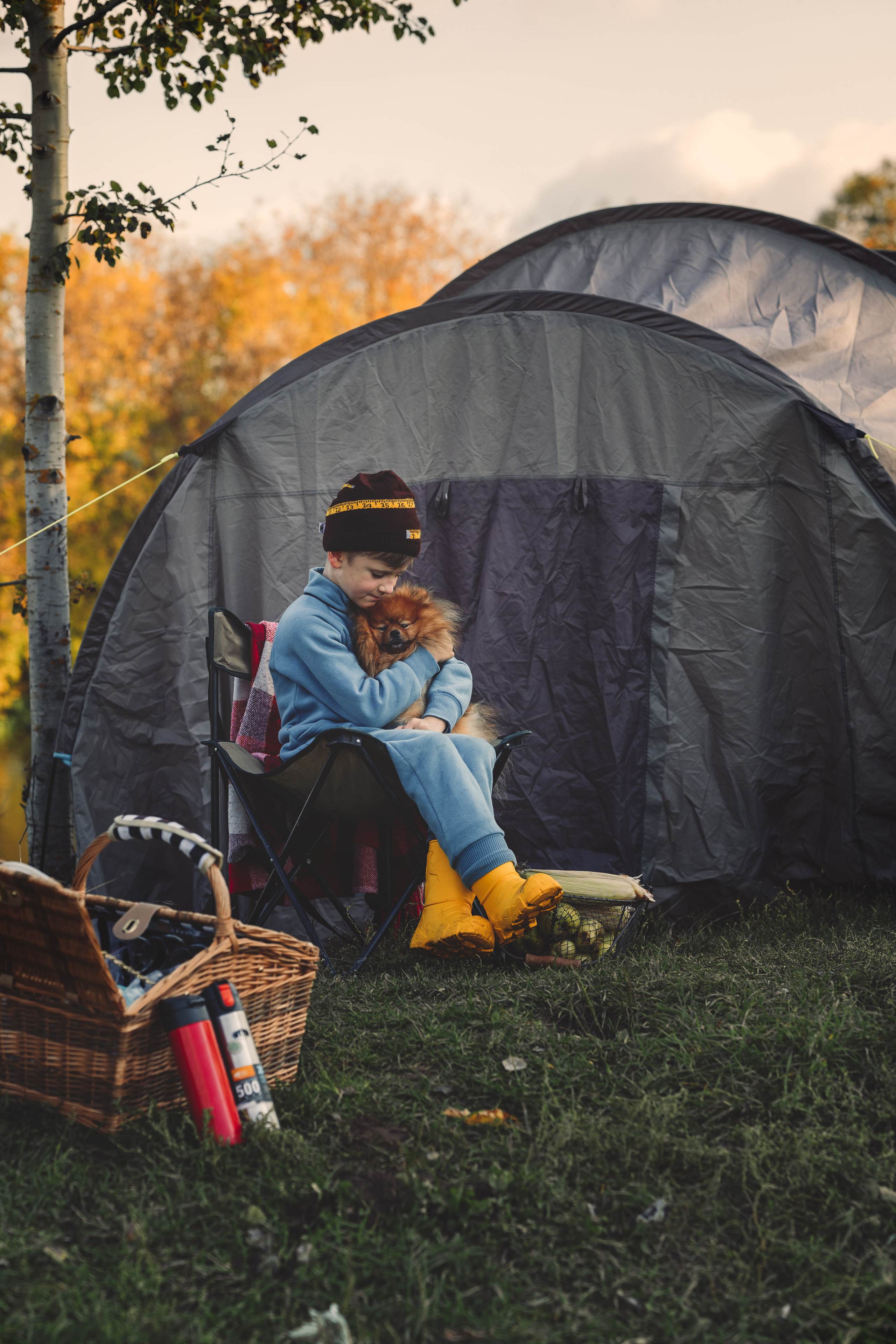 Осенний пикник на берегу реки. Контент-фотограф в Москве Хныкина Лена
