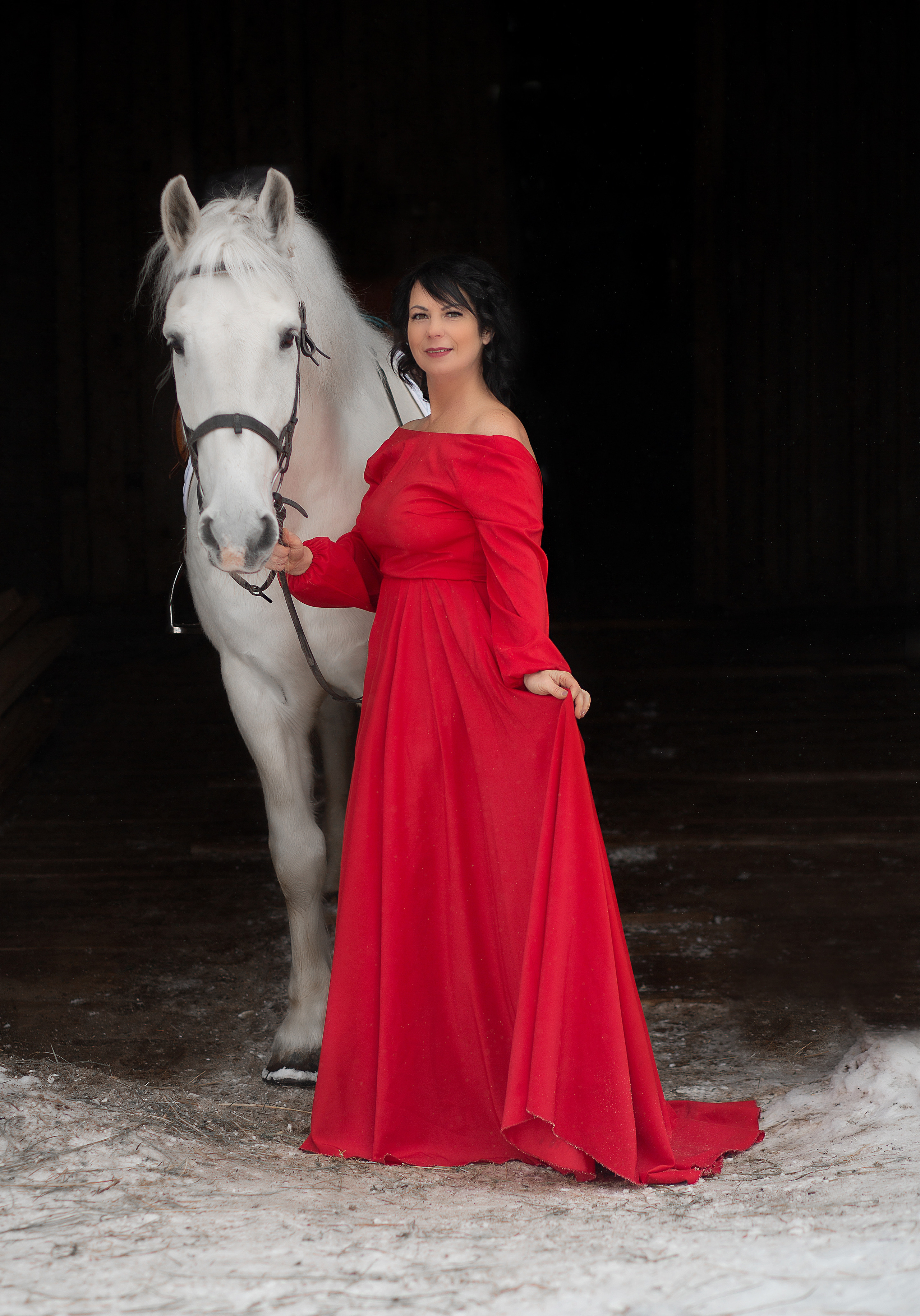 Оксана и Воробей 29.01.22. Фотосессия с лошадьми в Нижнем Новгороде