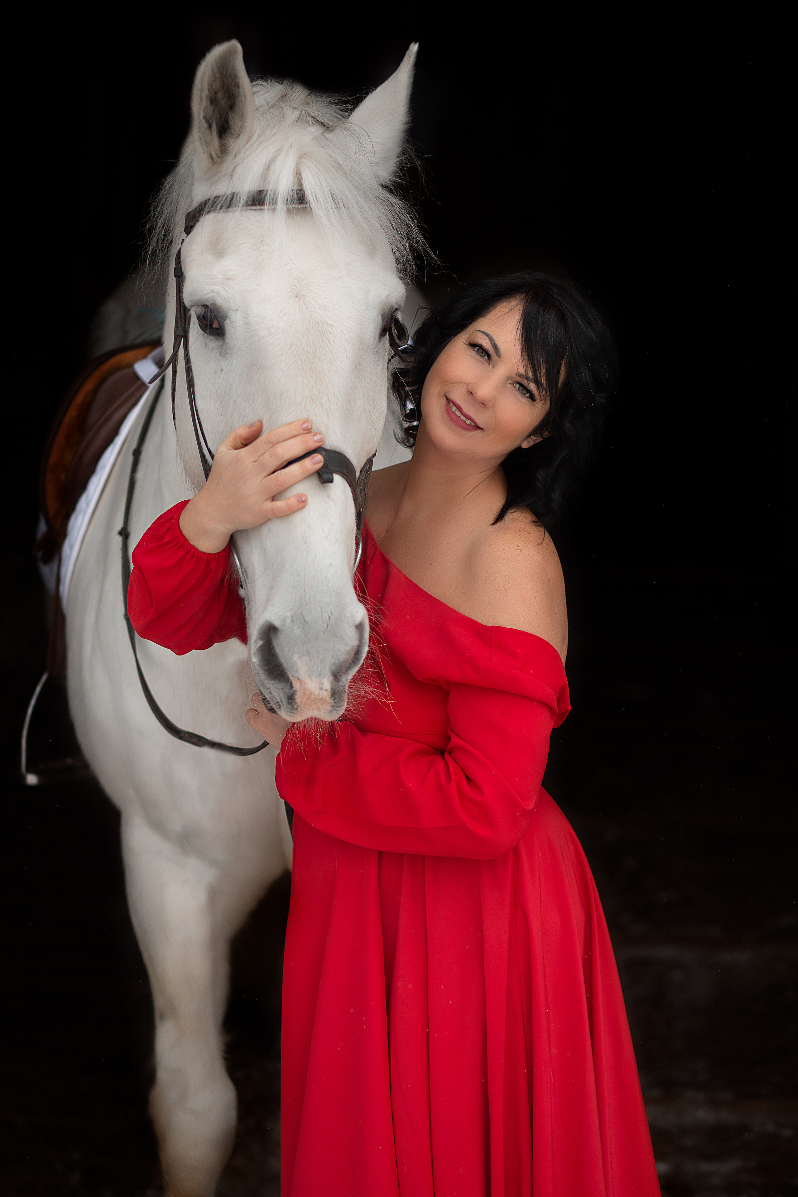 Оксана и Воробей 29.01.22. Фотосессия с лошадьми в Нижнем Новгороде