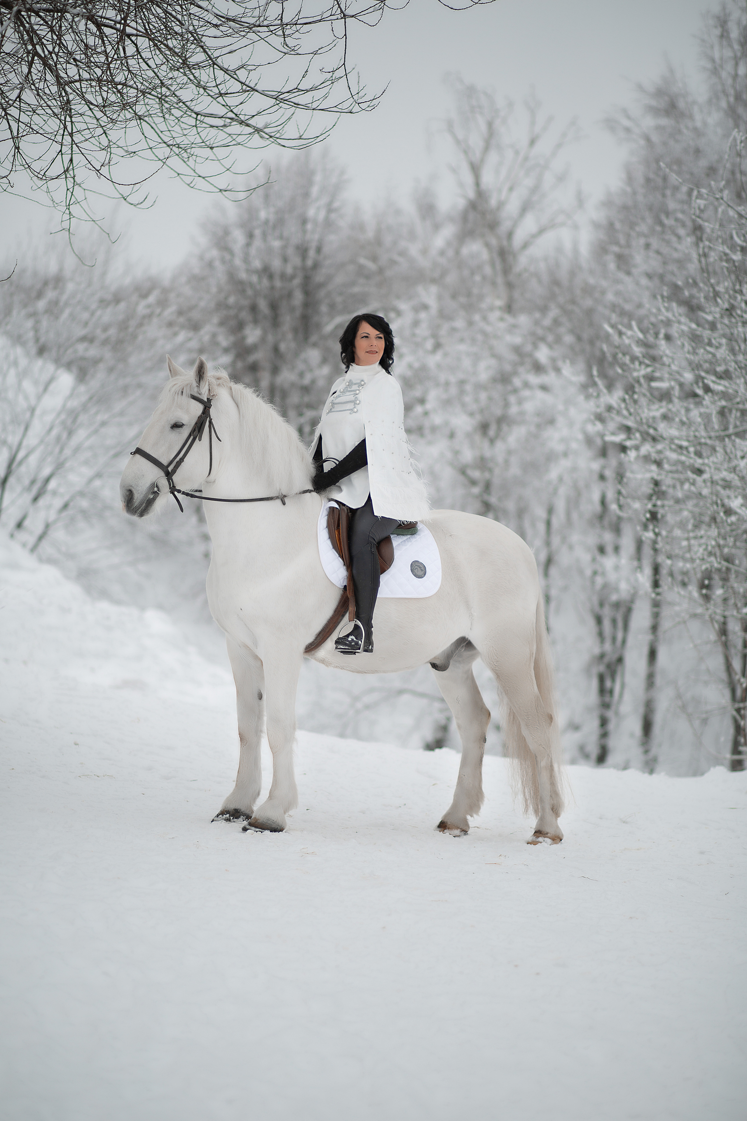 Оксана и Воробей 29.01.22. Фотосессия с лошадьми в Нижнем Новгороде