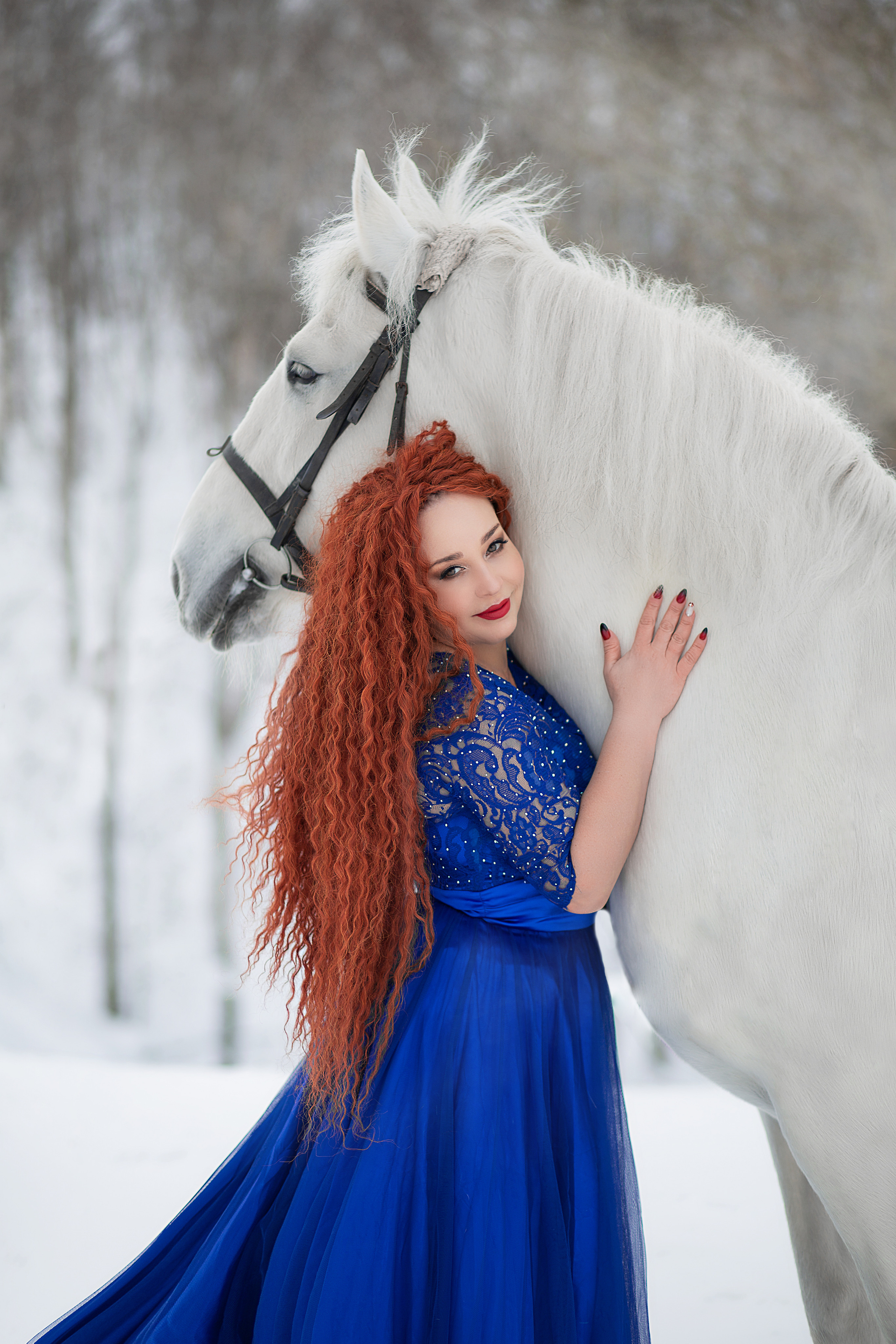 Алена и Воробушек 14.02.22. Фотосессия с лошадьми в Нижнем Новгороде