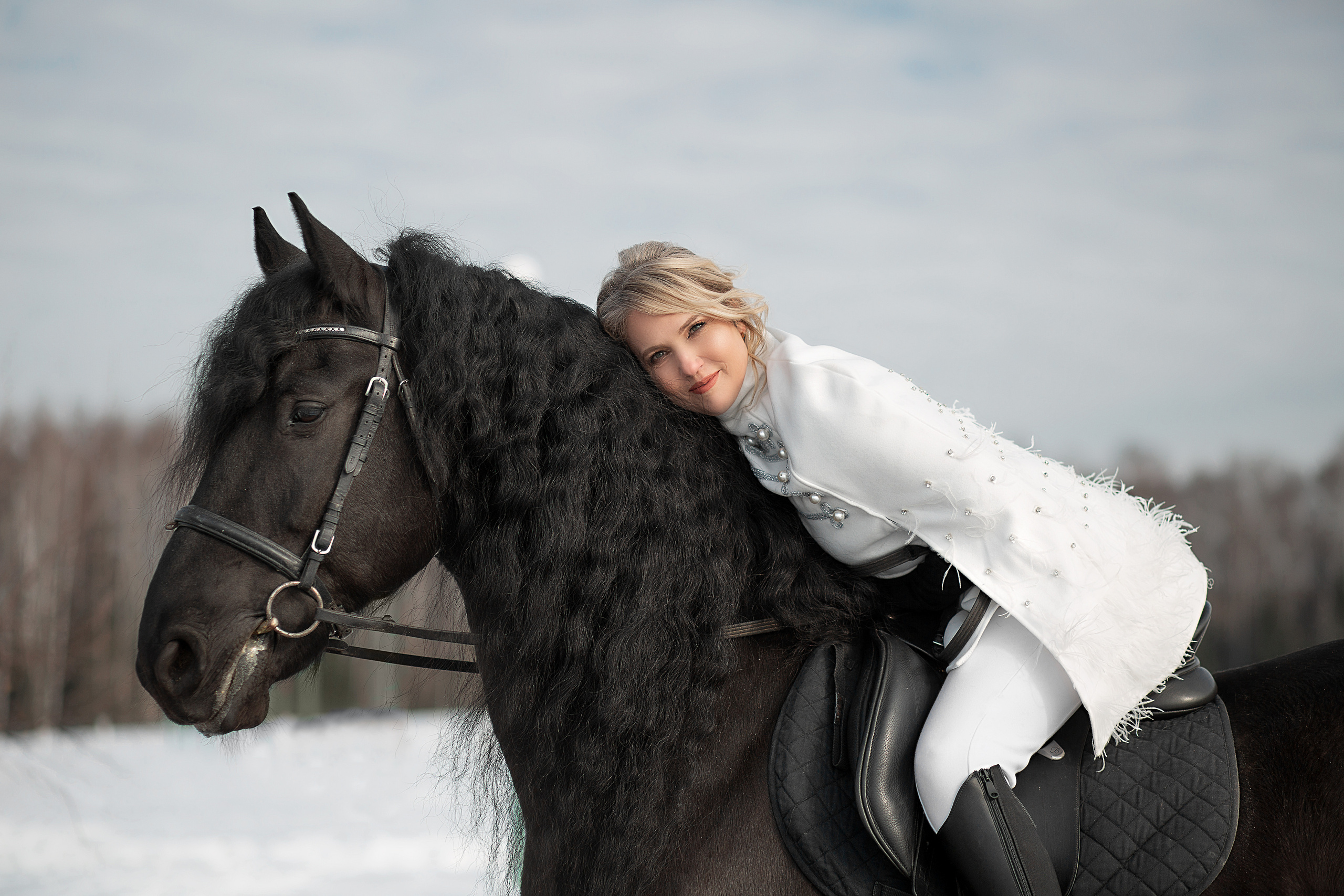 Оксана и Доминик. Фотосессия с лошадьми в Нижнем Новгороде