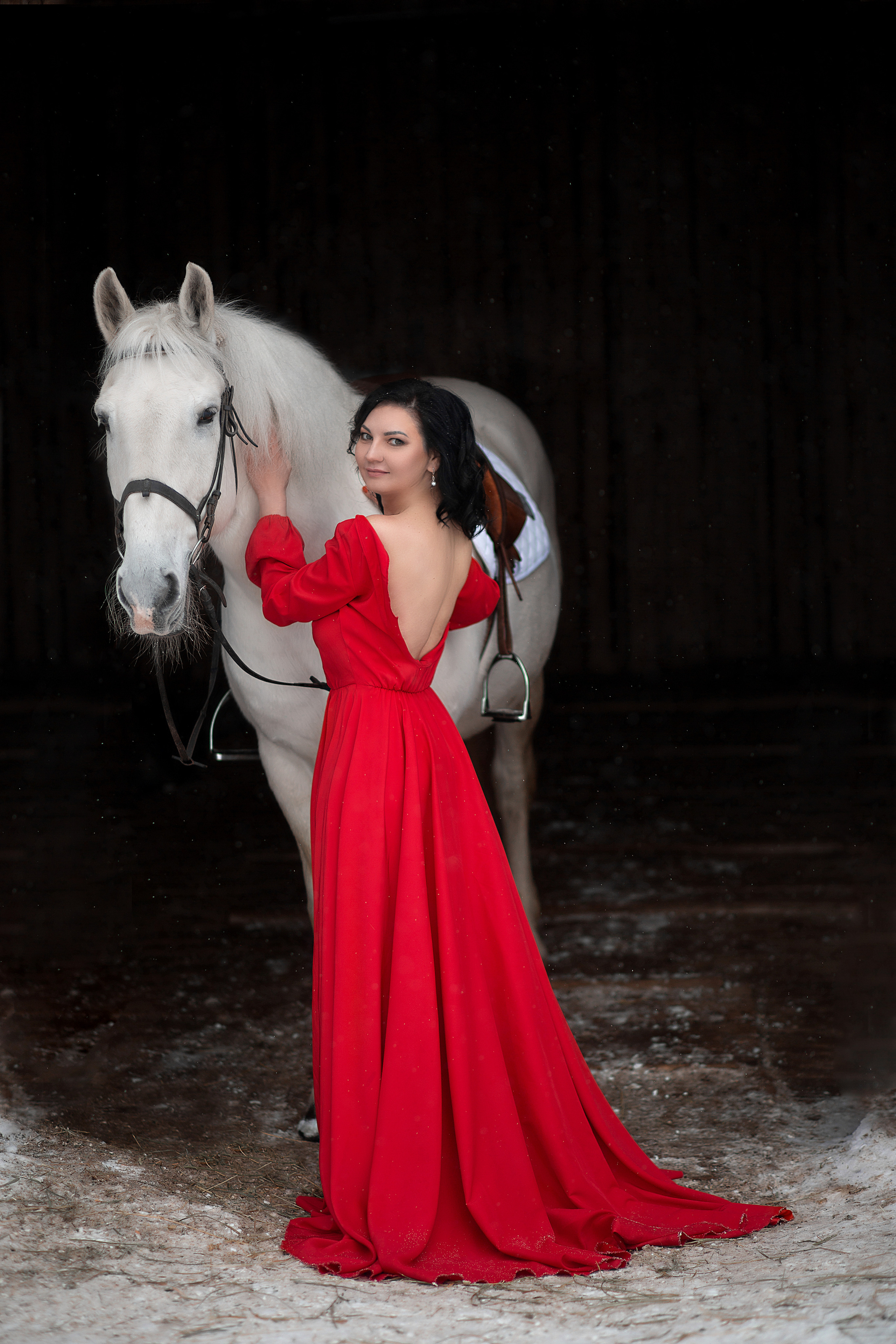 Ольга и Воробушек. Фотосессия с лошадьми в Нижнем Новгороде
