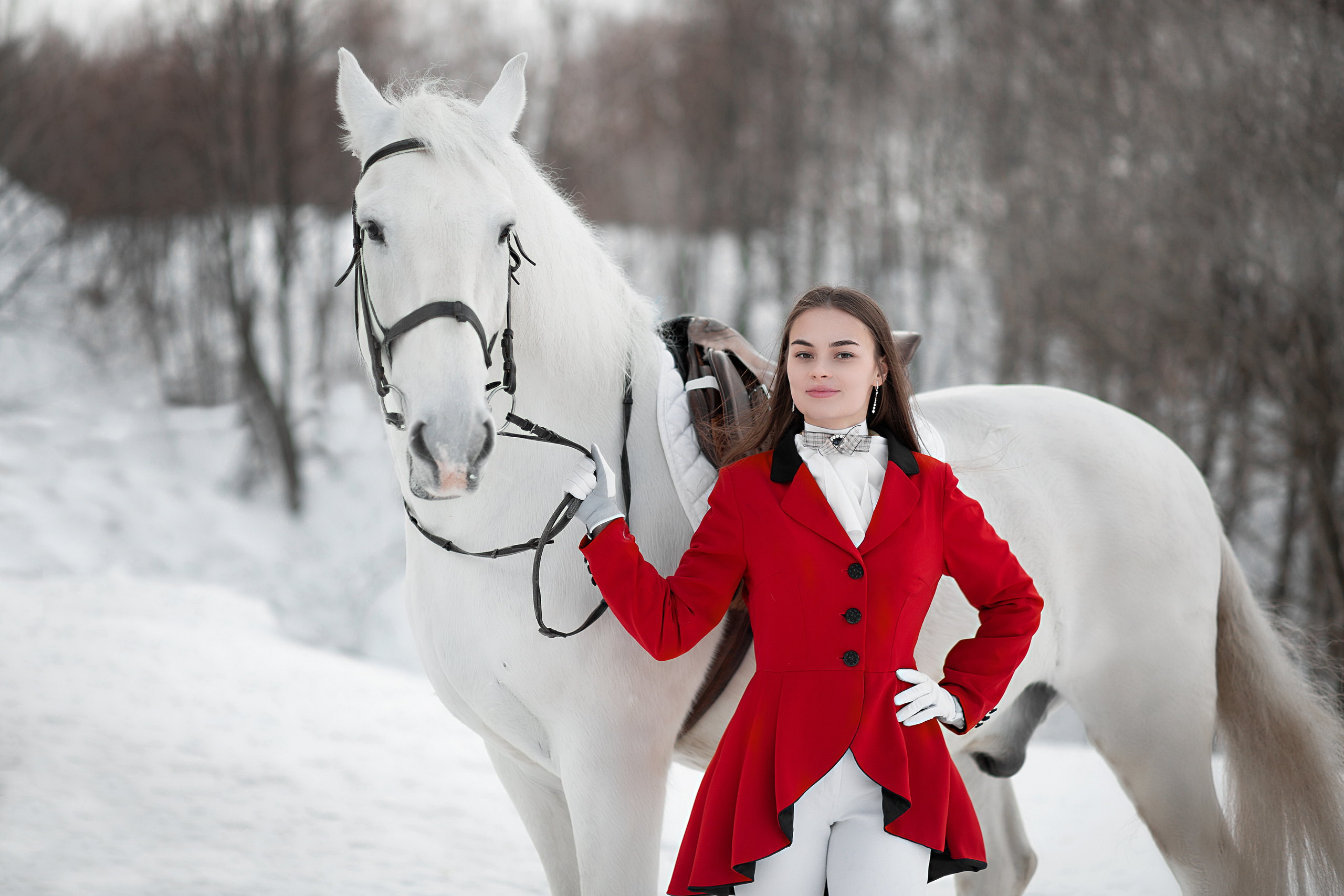 Лена и Воробушек 19.02.22. Фотосессия с лошадьми в Нижнем Новгороде