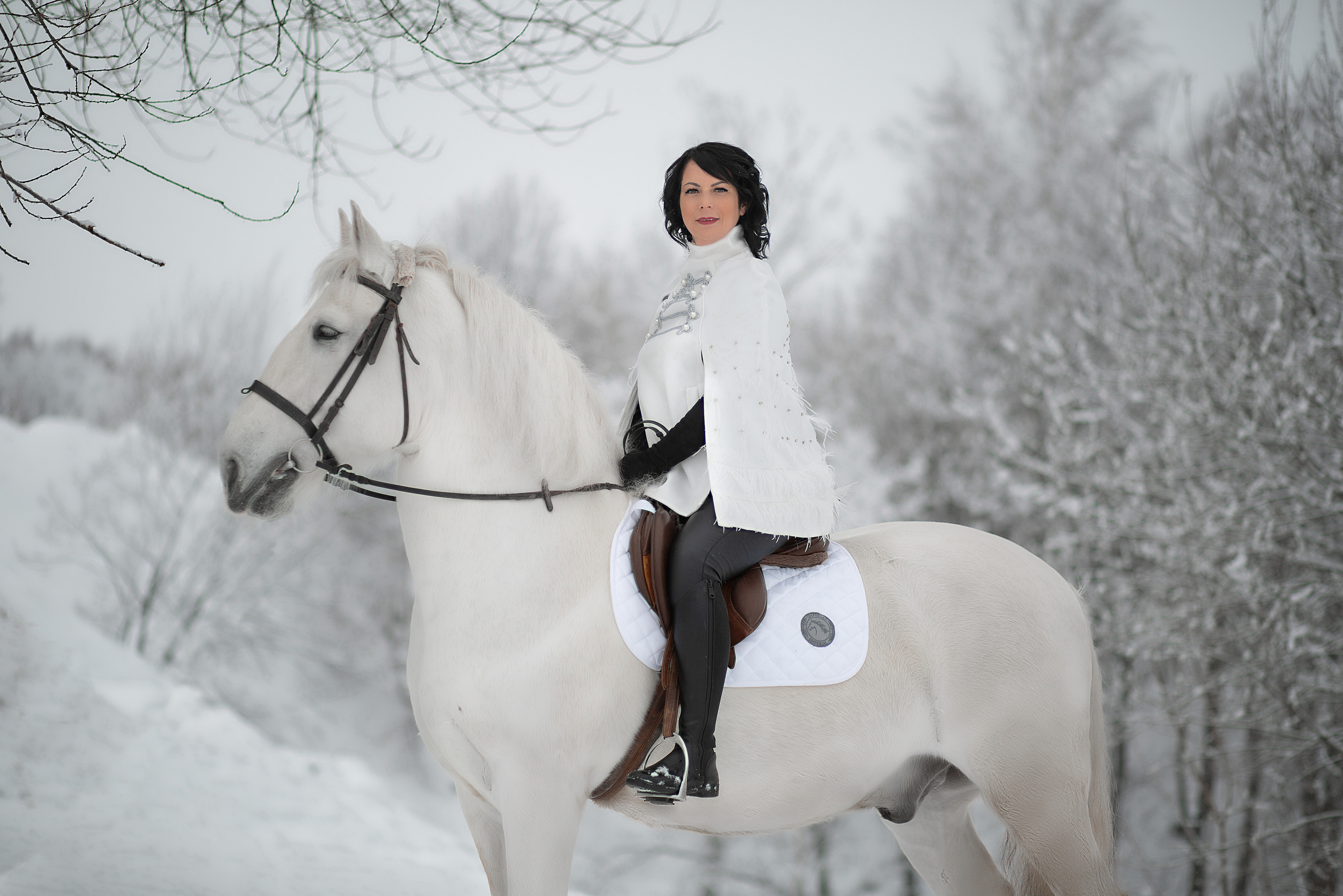 Оксана и Воробей 29.01.22. Фотосессия с лошадьми в Нижнем Новгороде