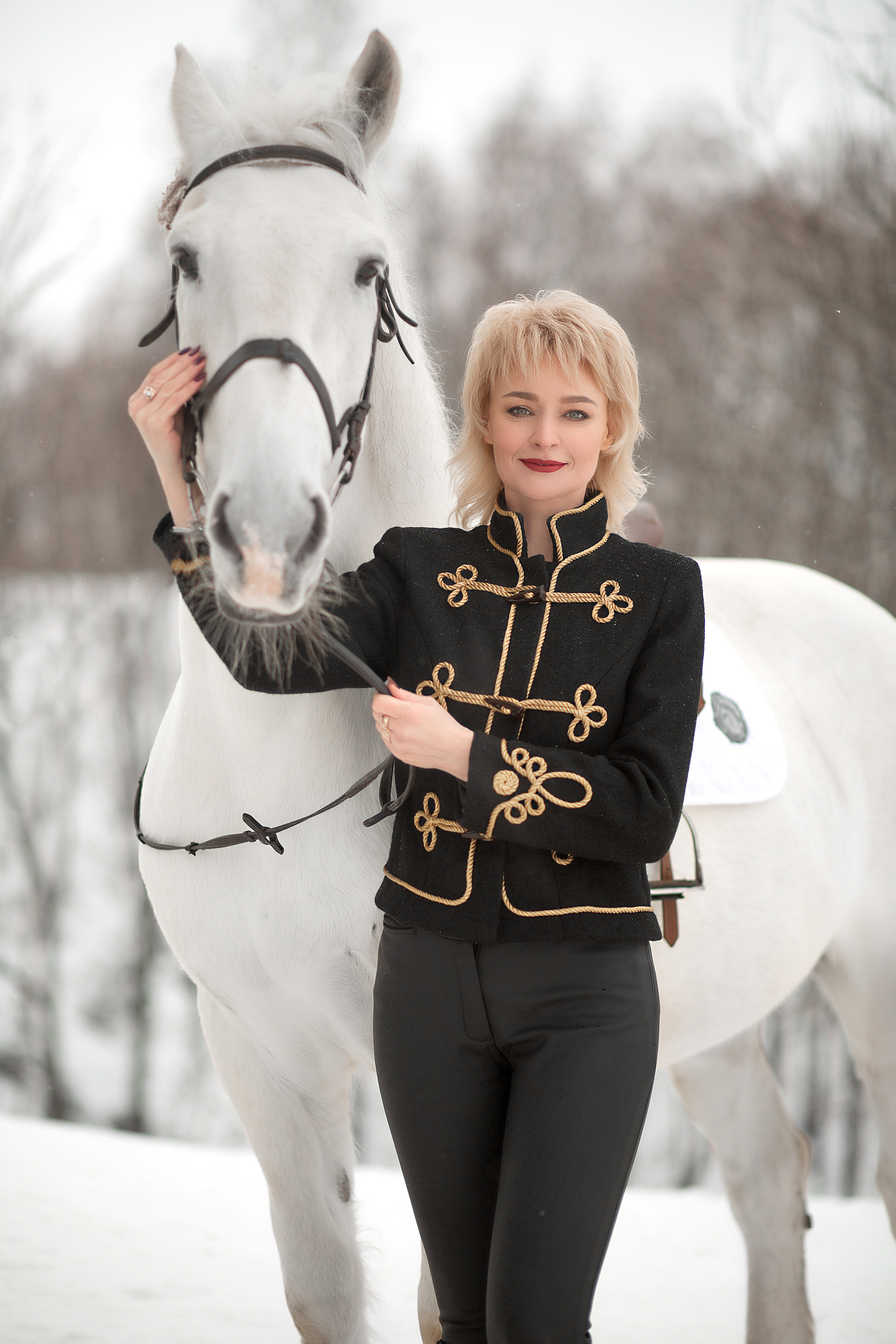 Светлана и Воробей 20.02.22. Фотосессия с лошадьми в Нижнем Новгороде