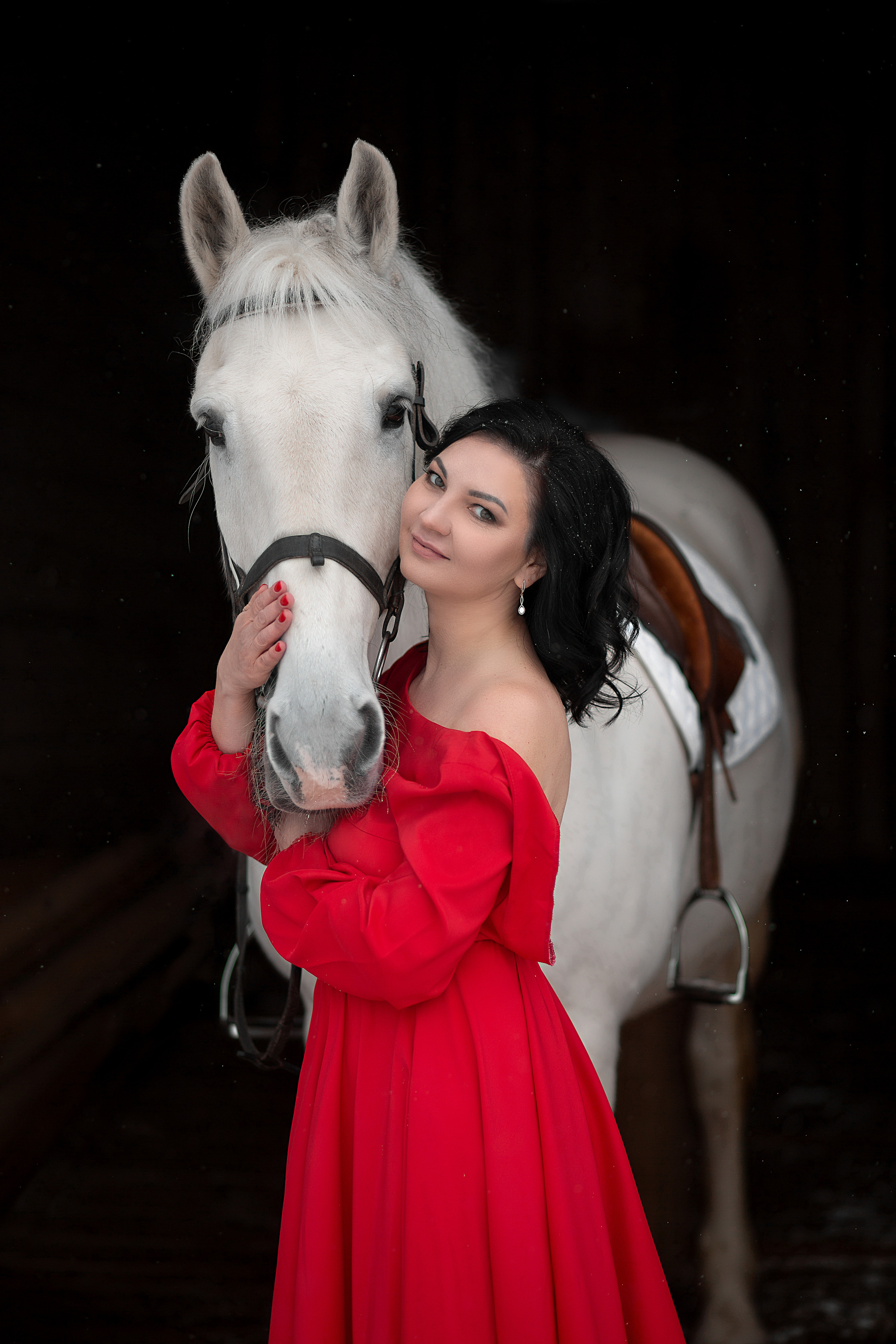 Ольга и Воробушек. Фотосессия с лошадьми в Нижнем Новгороде