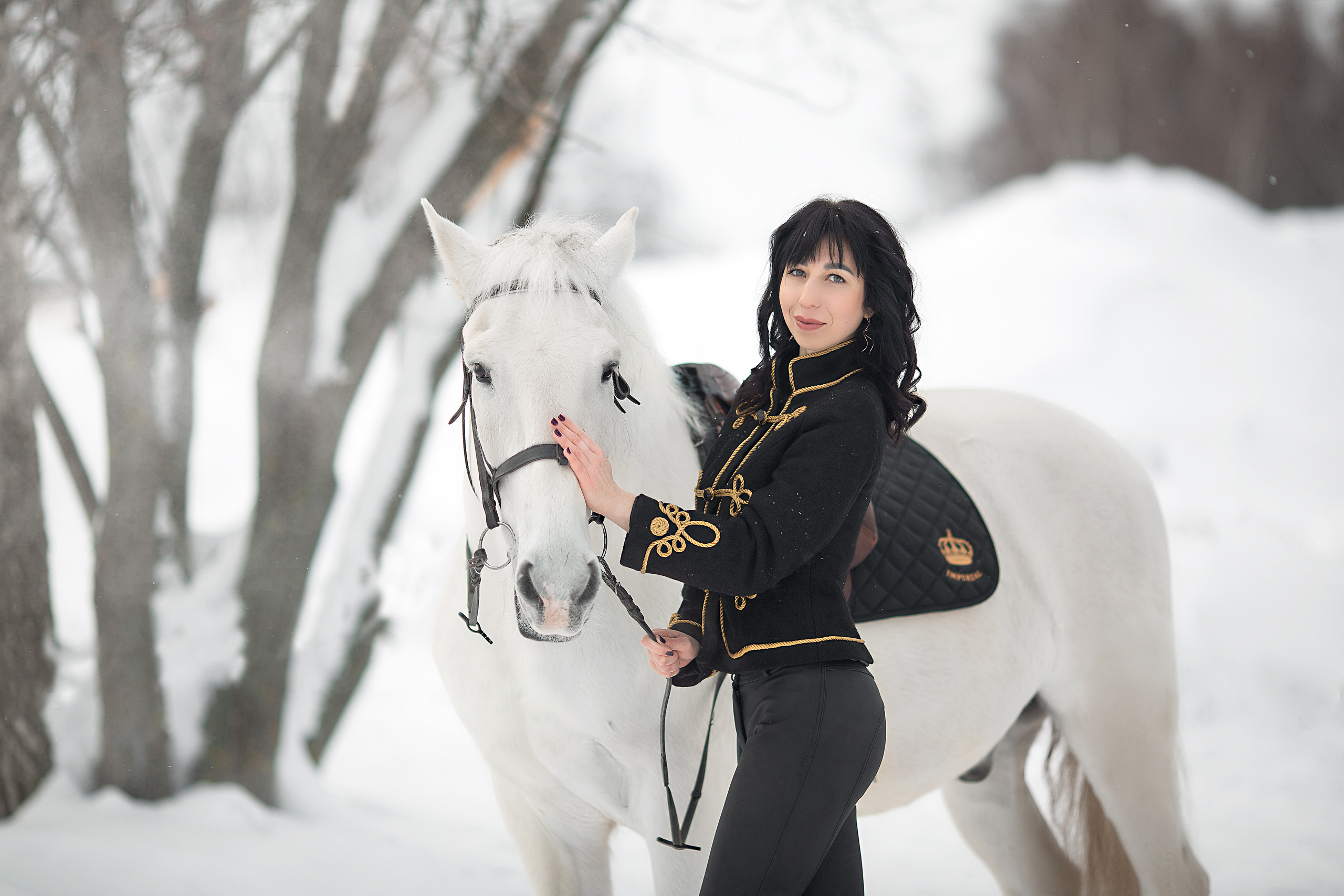 Елена и Воробушек 22.01.22. Фотосессия с лошадьми в Нижнем Новгороде