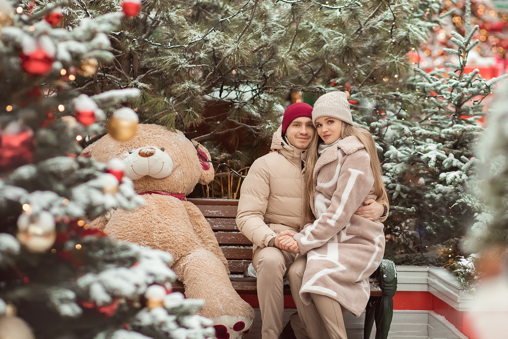 Семейная новогодняя фотопрогулка по Тверской площади. Фотограф на Крещение, Венчание в Москве Ирина Шамина