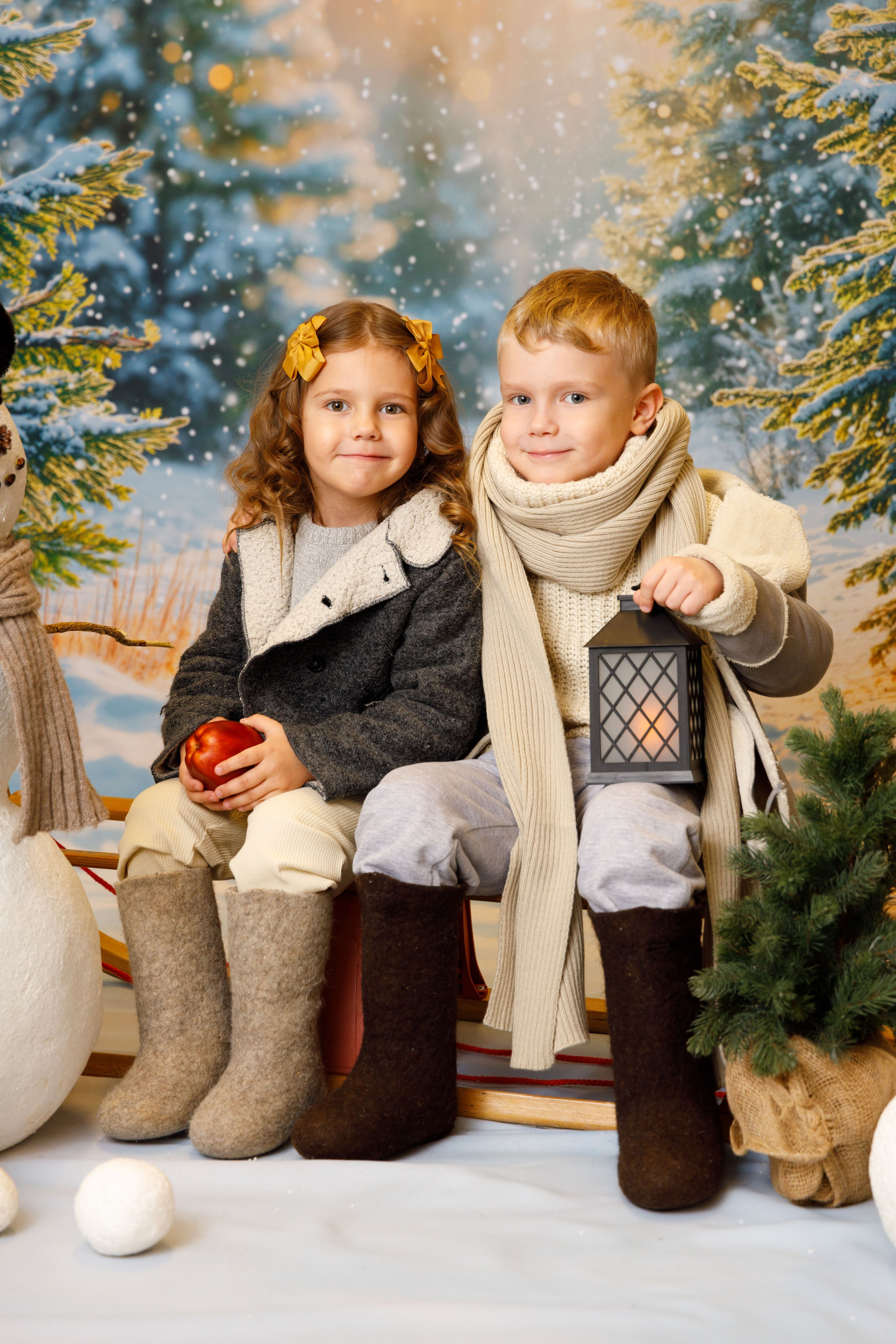 Зимний лес. Детская фотостудия Москва