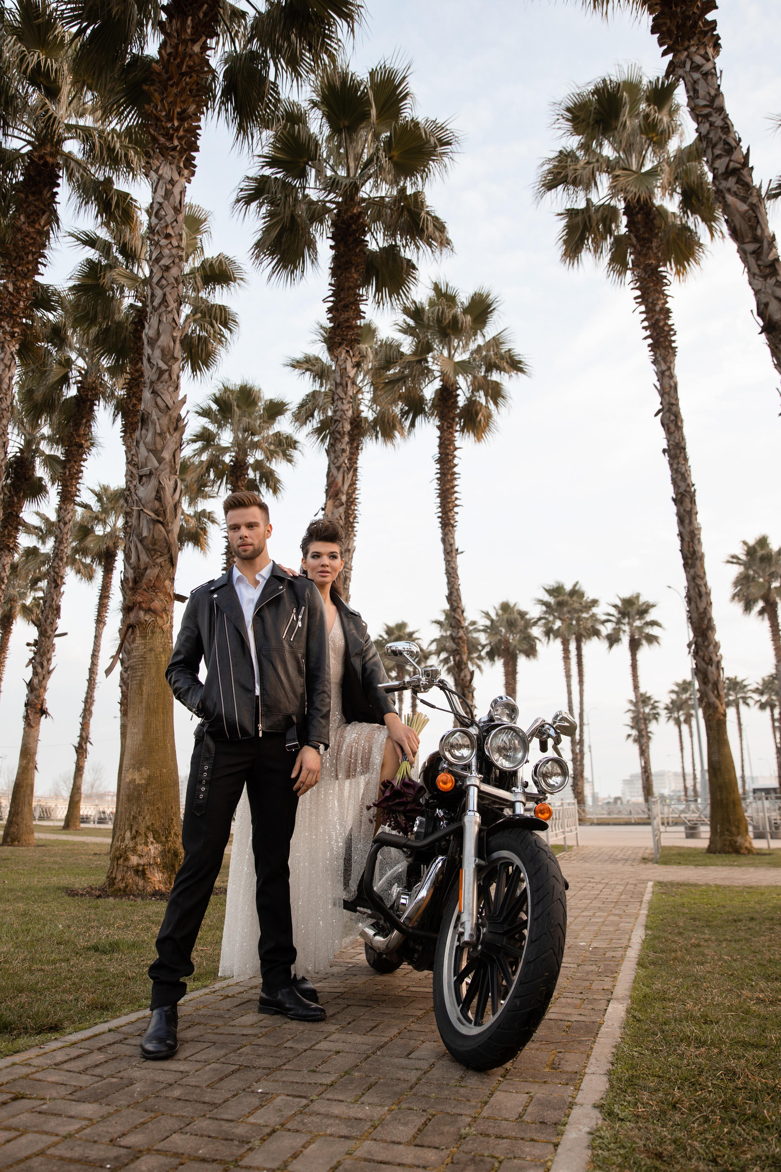 свадебная съемка в пальмах 