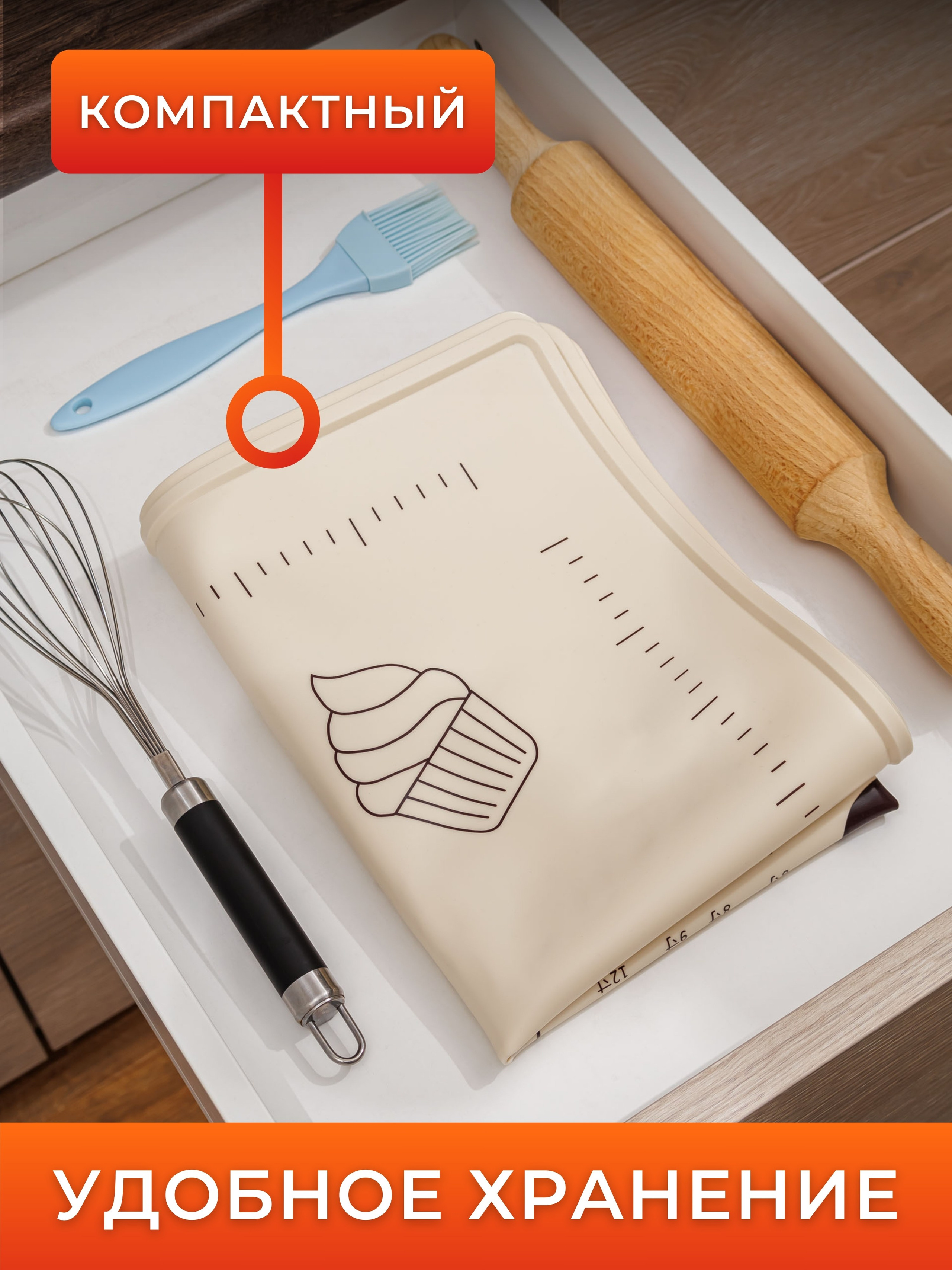 Инфографика для маркетплейсов: силиконовый коврик для выпечки. Маркетолог в Москве, специалист по коммуникациям и рекламе Аня Смоляга