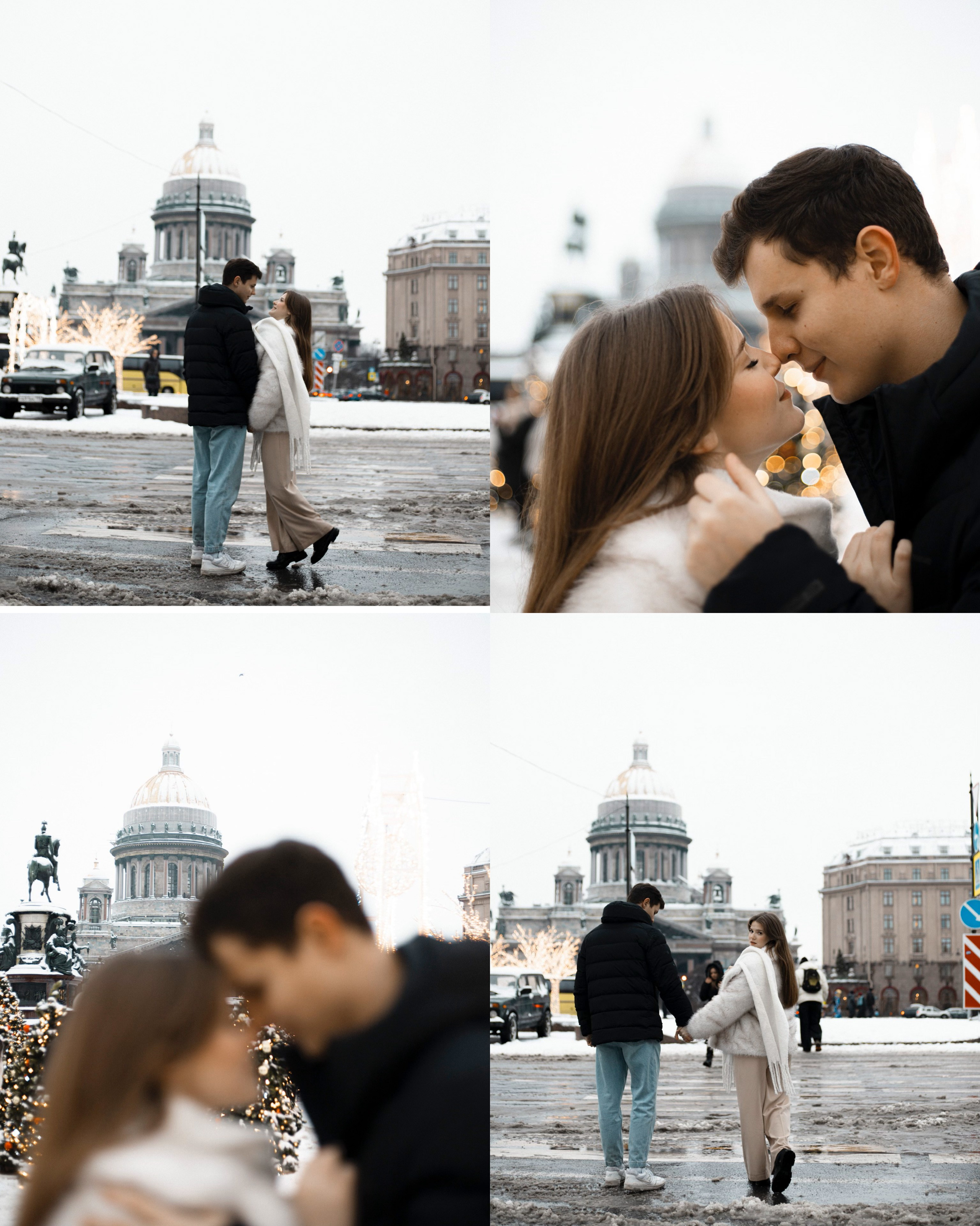 Lovestory: зимняя Исаакиевская площадь