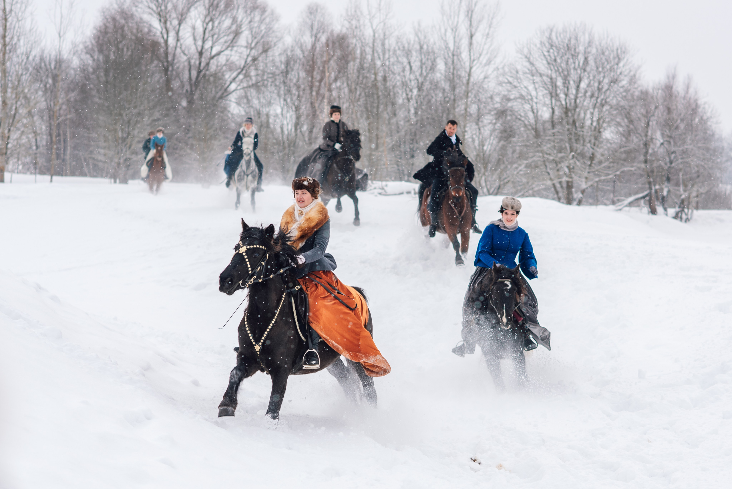 Зимняя парфорсная охота. Фотограф Диана Вальтер