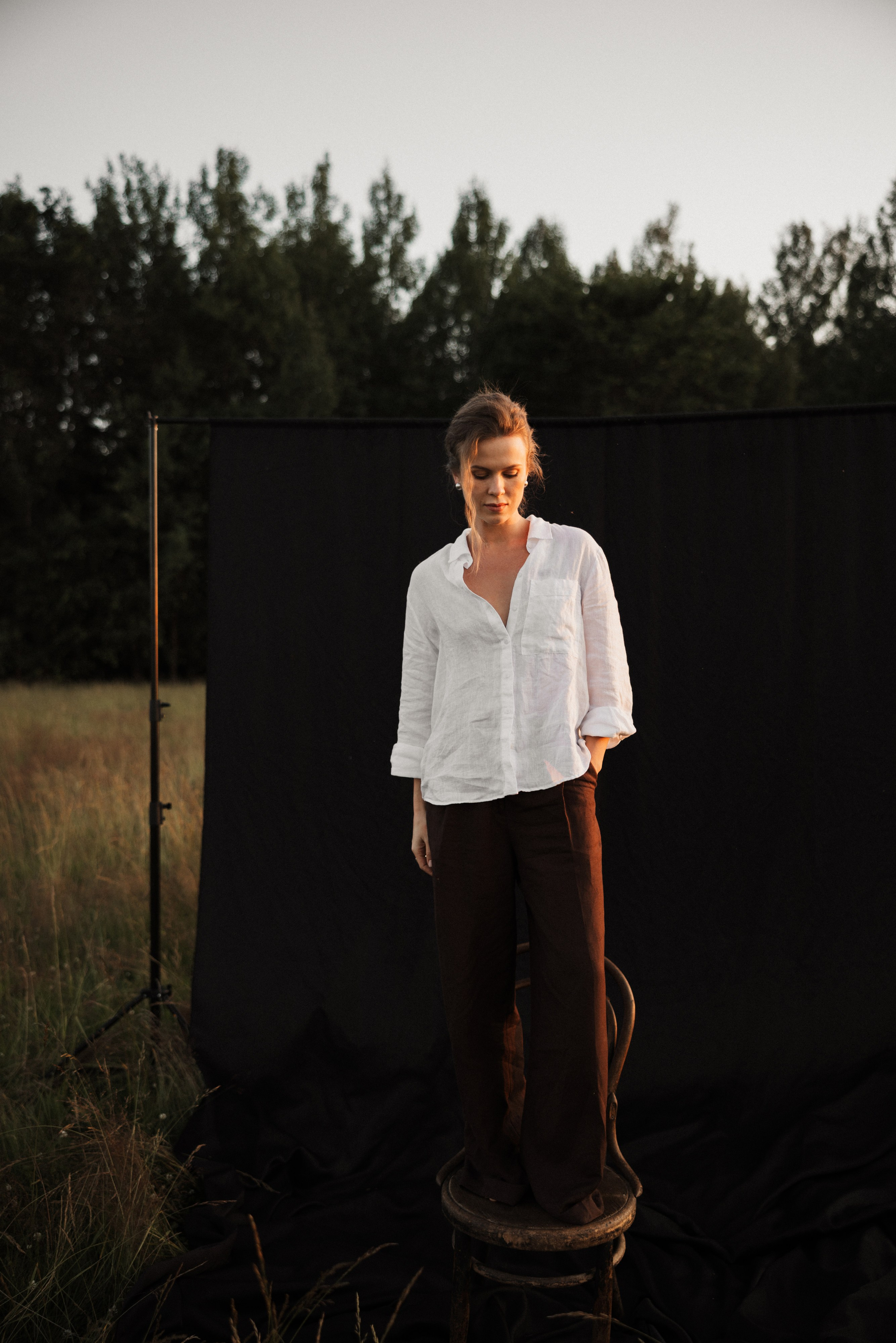 Фэшн съёмка в поле