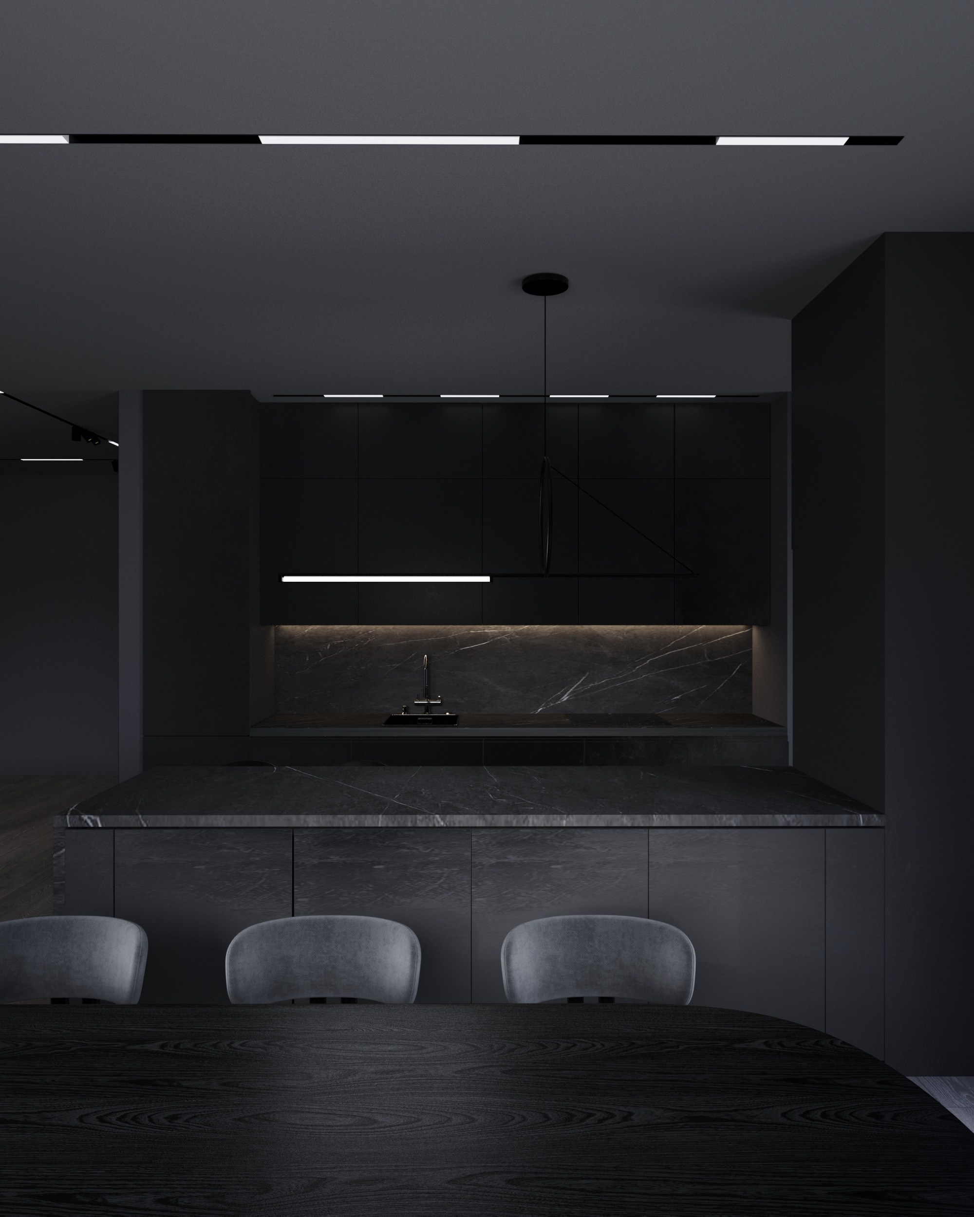 Дизайн-проект частного дома ст-ца Калужская. Дизайн интерьеров, 3D визуализации