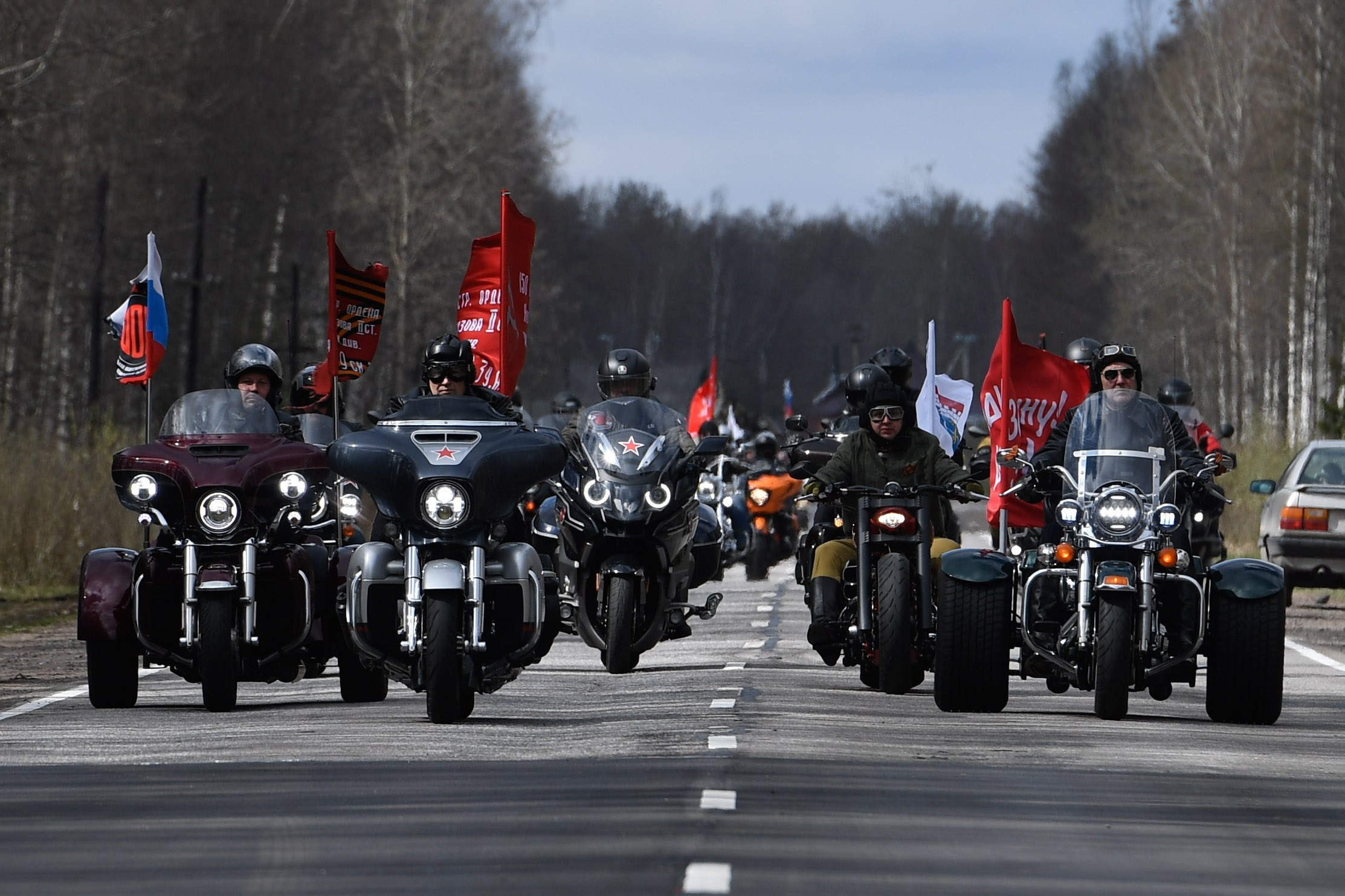 Мотопробег по Дороге жизни, Ленинградская область, 8 мая 2022 года.