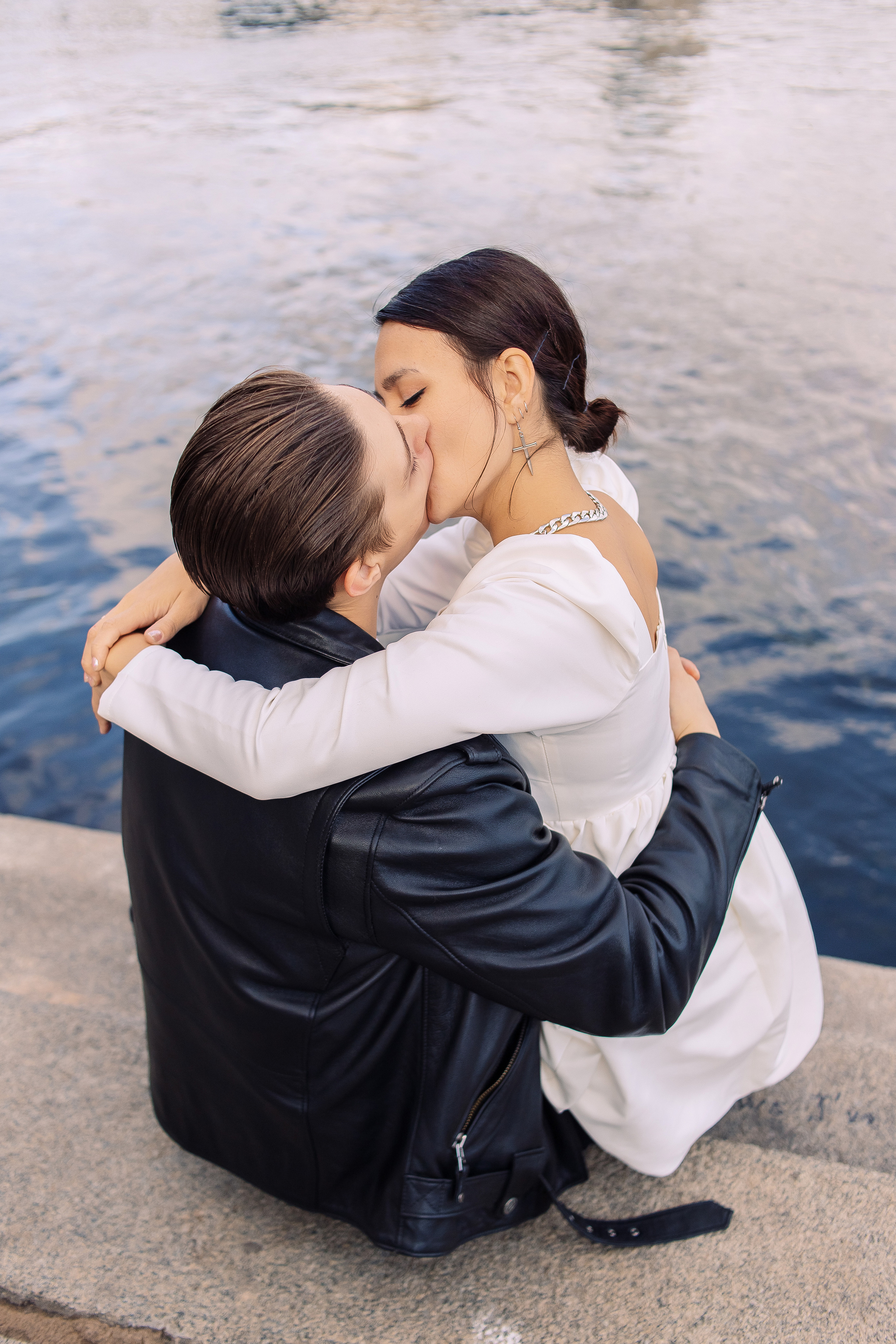 Свадебная прогулка по набережной в Санкт-Петербурге. Фотограф в Санкт-Петербурге, Анна Скворцова