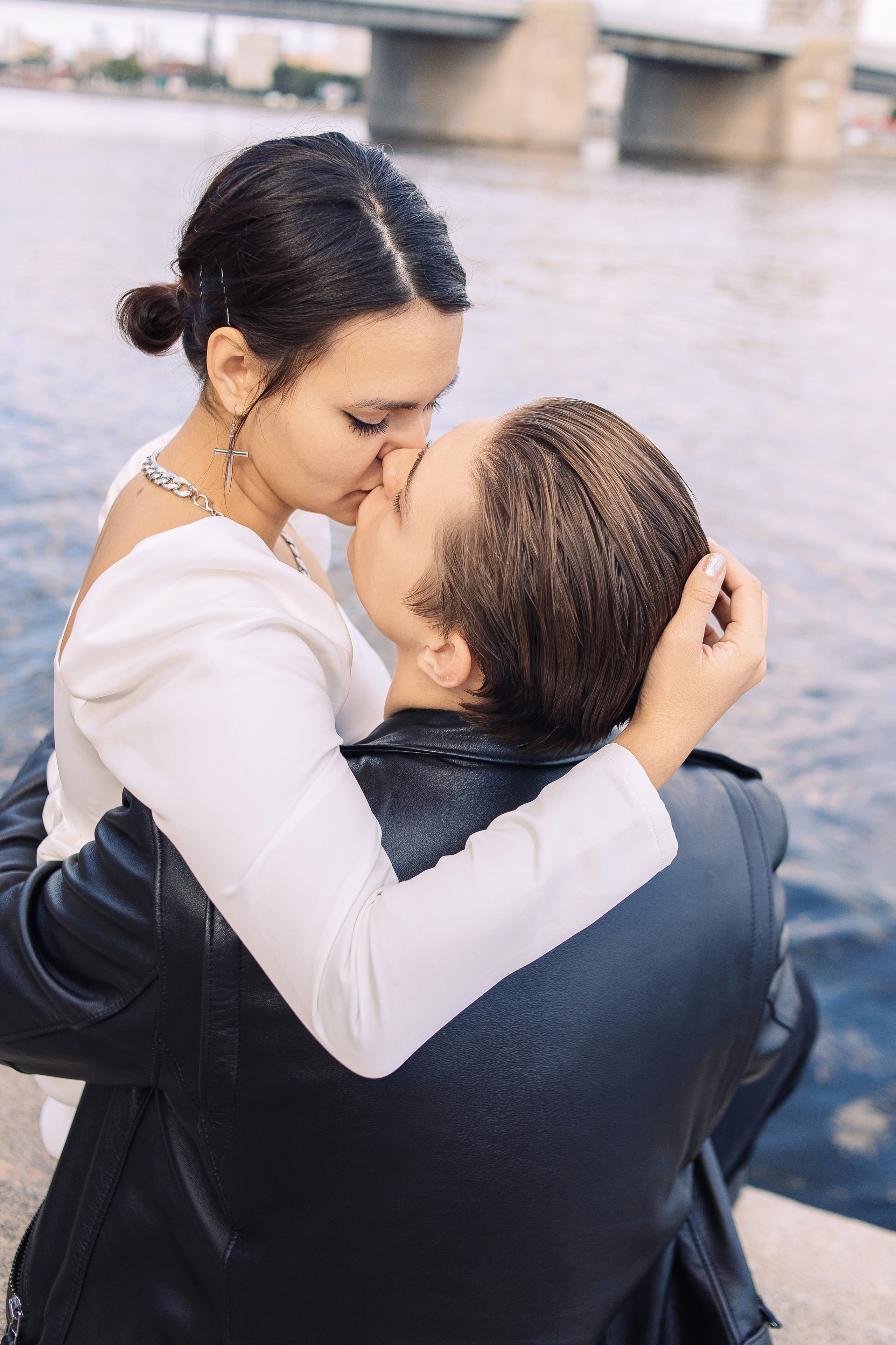 Свадебная прогулка по набережной в Санкт-Петербурге. Фотограф в Санкт-Петербурге, Анна Скворцова