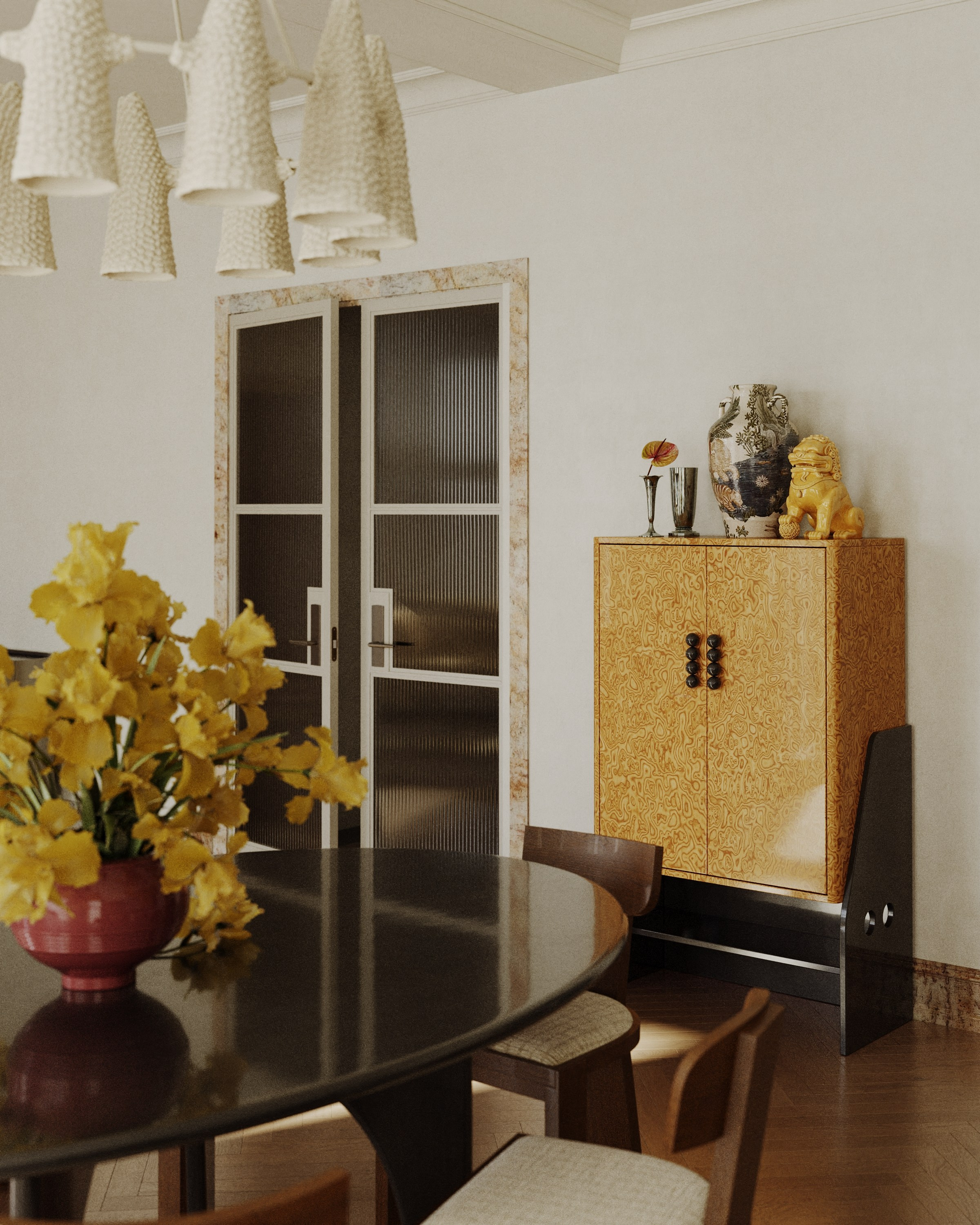 Квартира для семейной пары из Санкт-Петербурга. 3D визуализация дизайна интерьера. 3D interior design visualizer