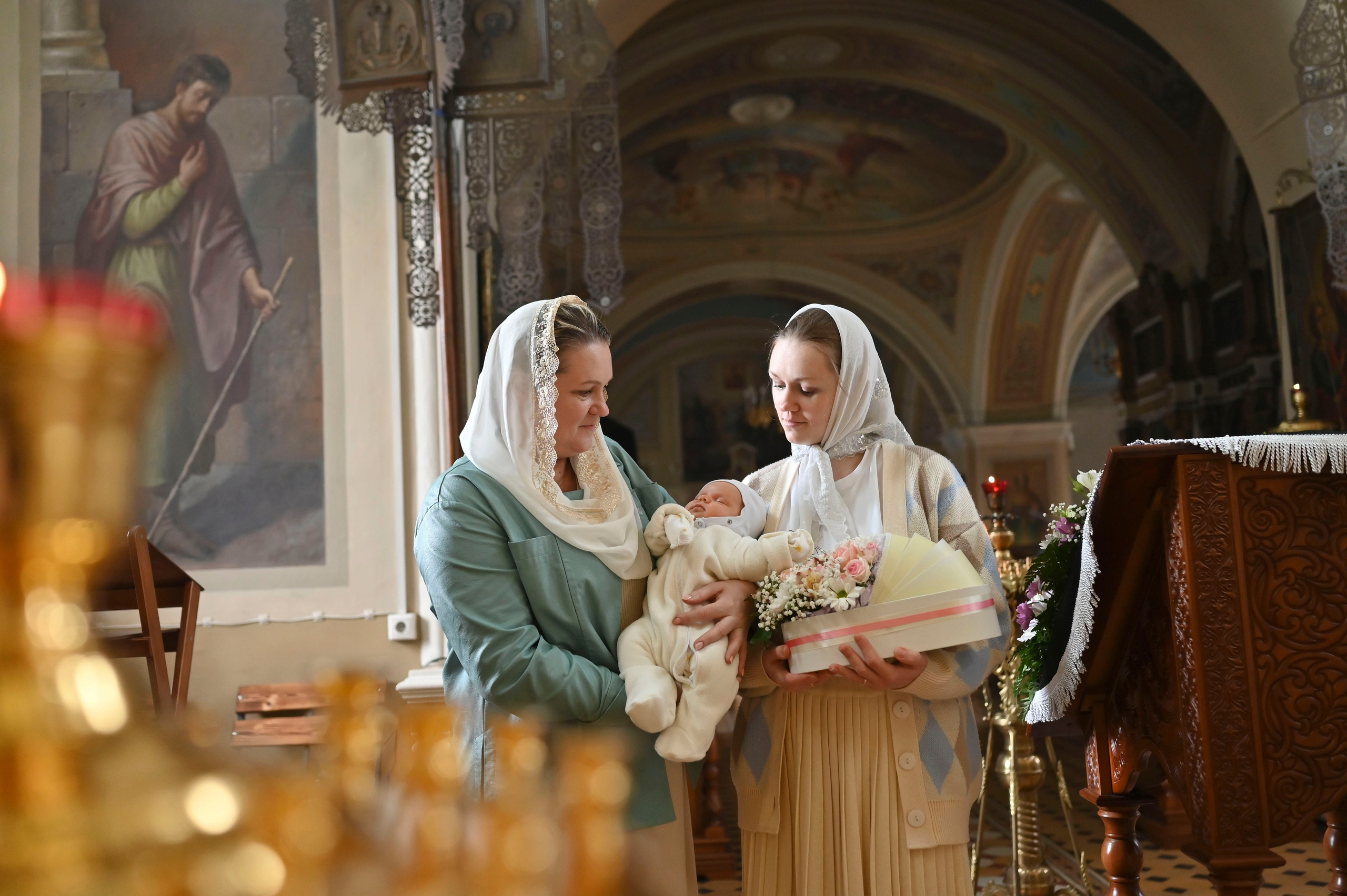Крещение Эмилии. Семейный фотограф в г. Воскресенск Наталия Молева