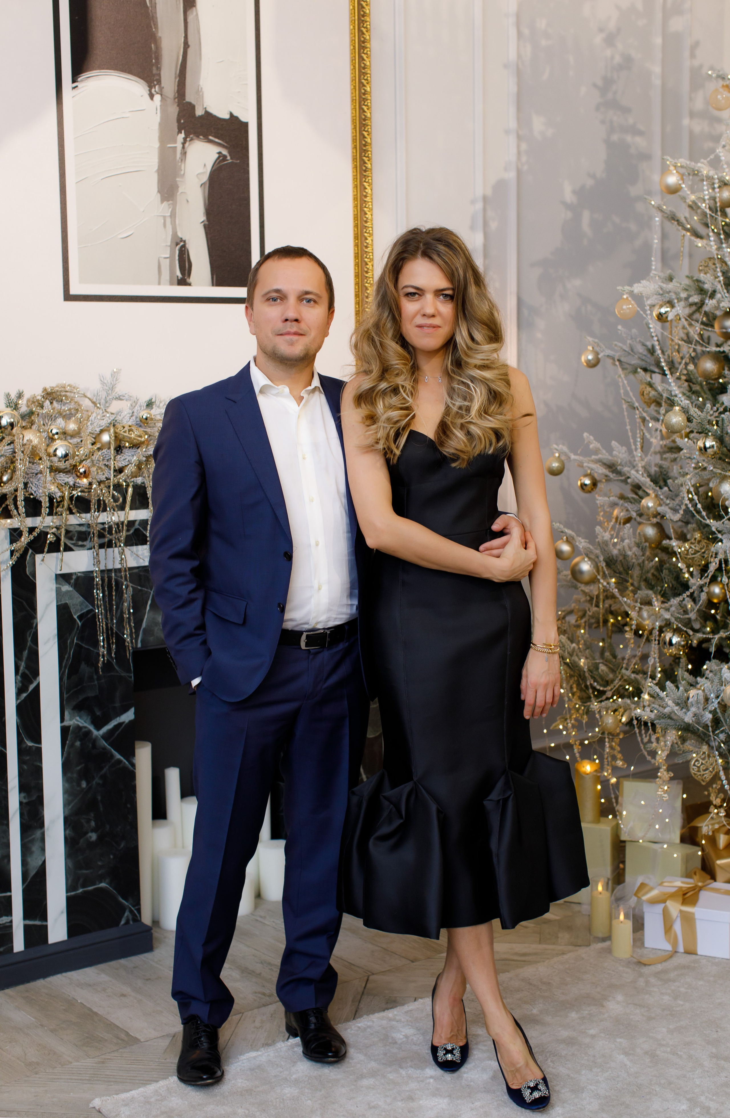 Семейная новогодняя съёмка в студии. Портретный и семейный фотограф Юлия Герман