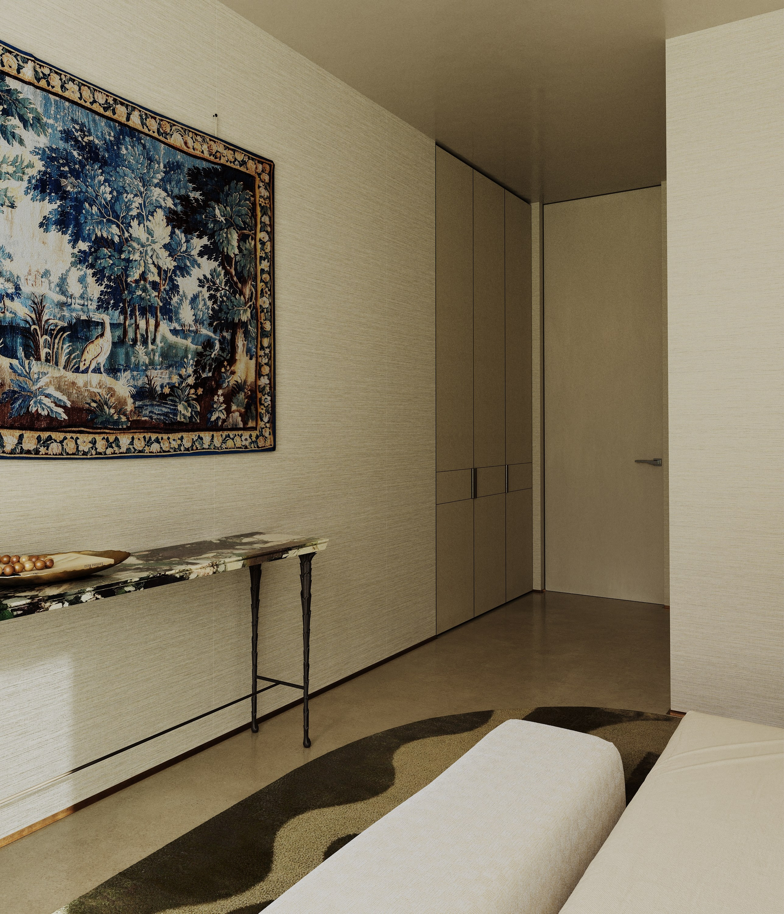 ГОСТЕВАЯ СПАЛЬНЯ В ВИЛЛЕ В ДУБАЕ. 3D визуализация дизайна интерьера. 3D interior design visualizer