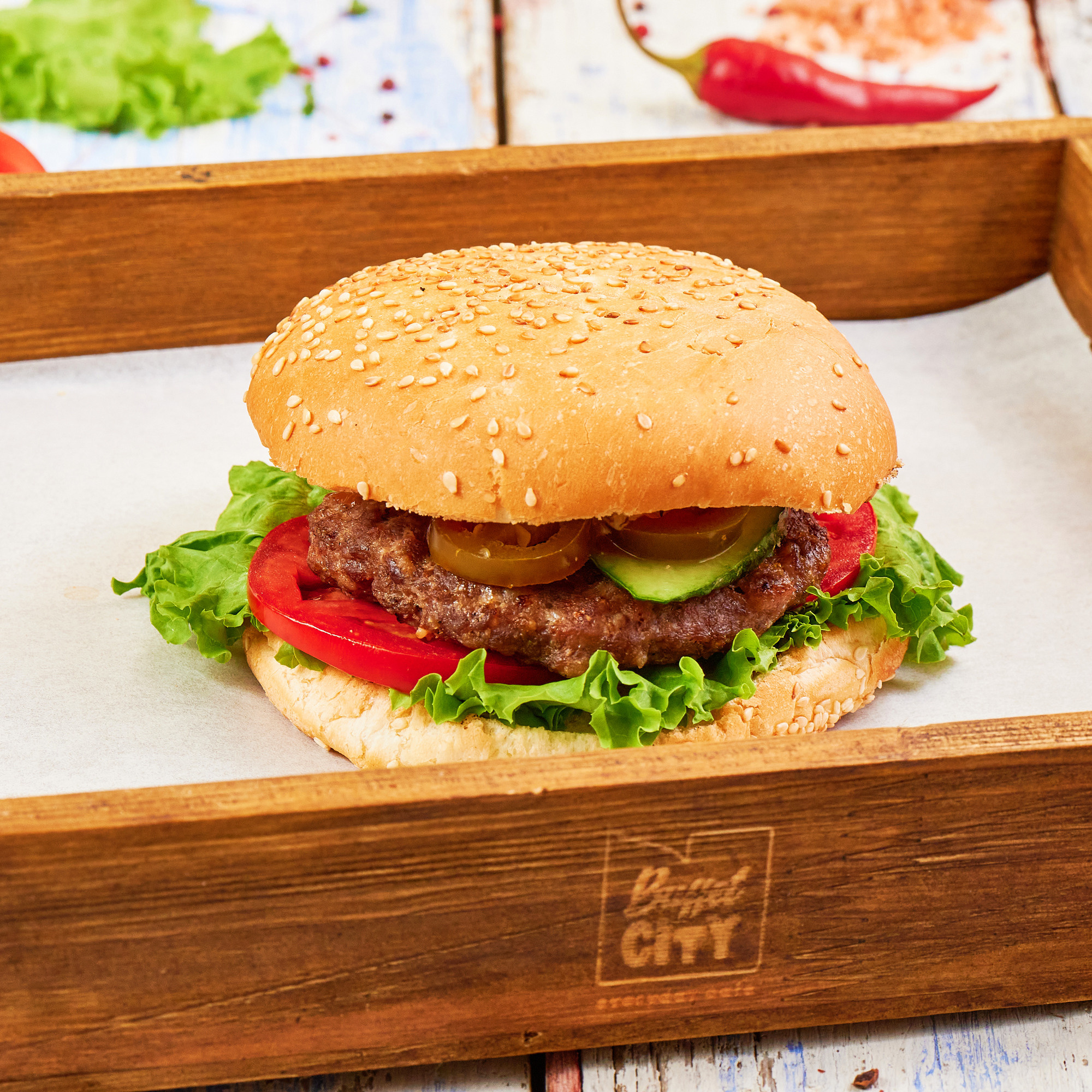 бургер с халапеньо